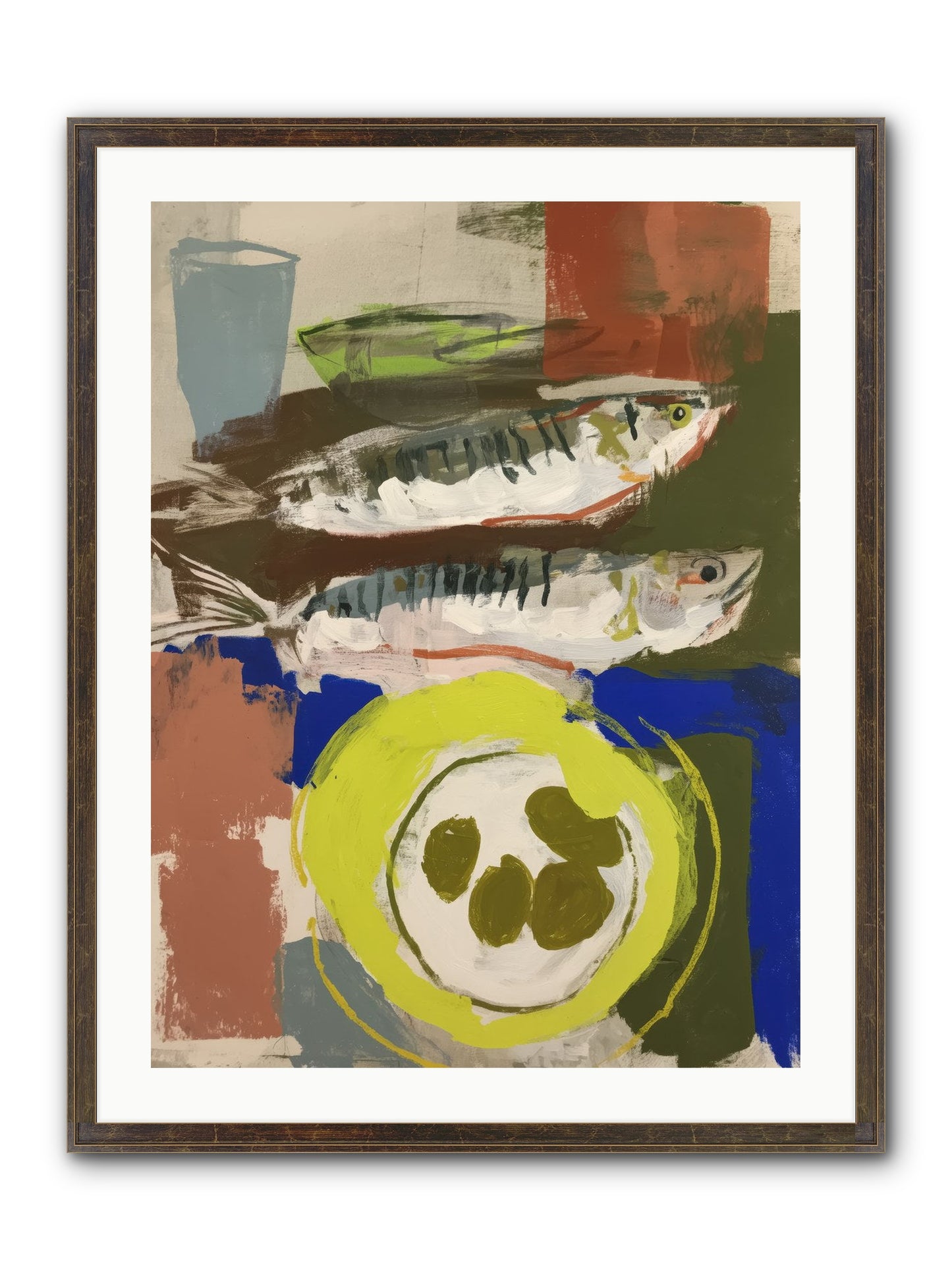 Café Reverie Framed Print - Slimwoods Black/Gold 24x32