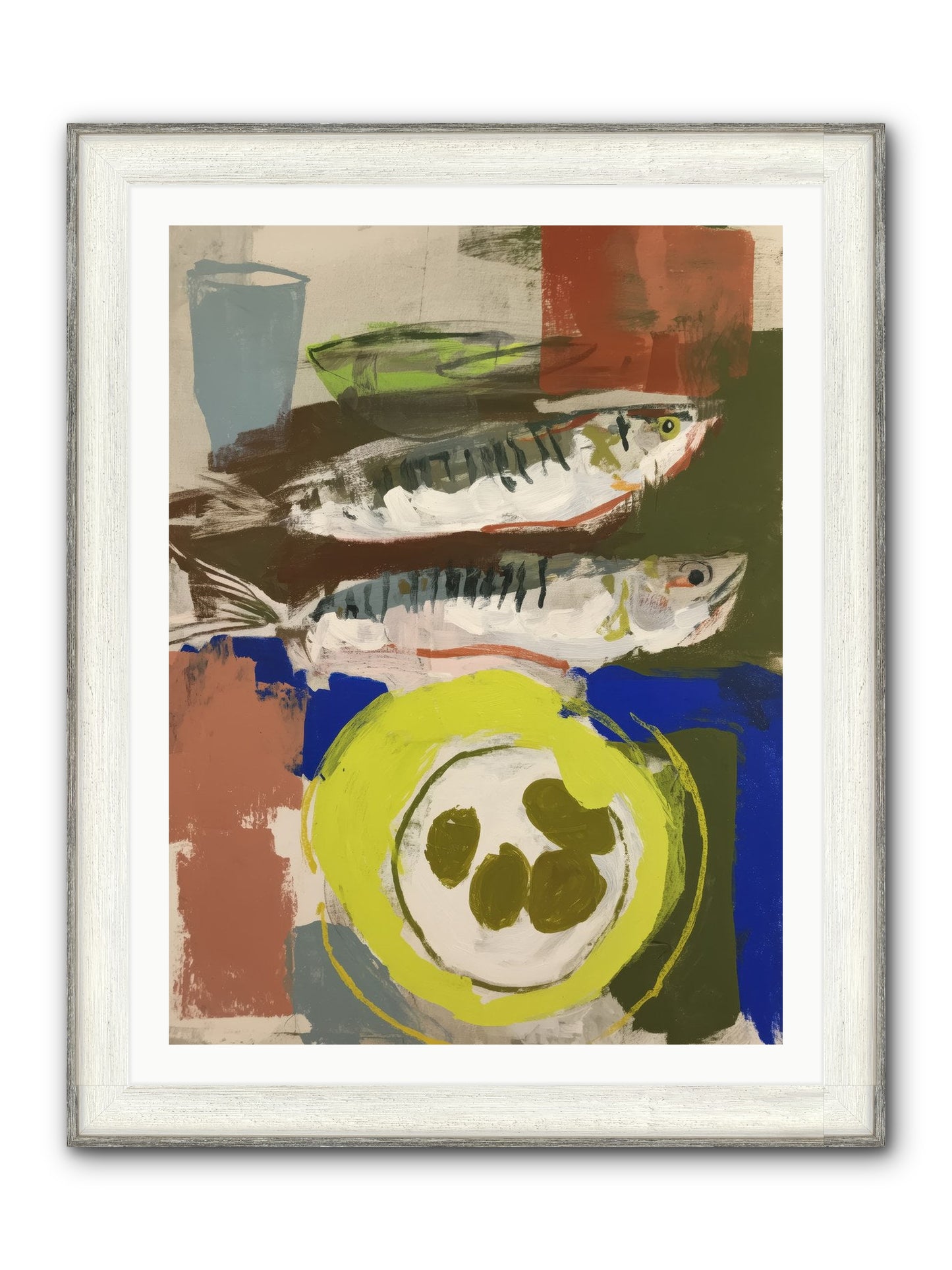 Café Reverie Framed Print - Driftwood White 30x40