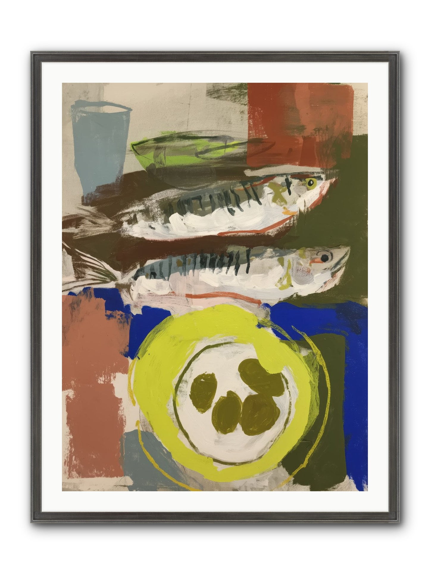 Café Reverie Framed Print - Slimwoods Black/Silver 30x40