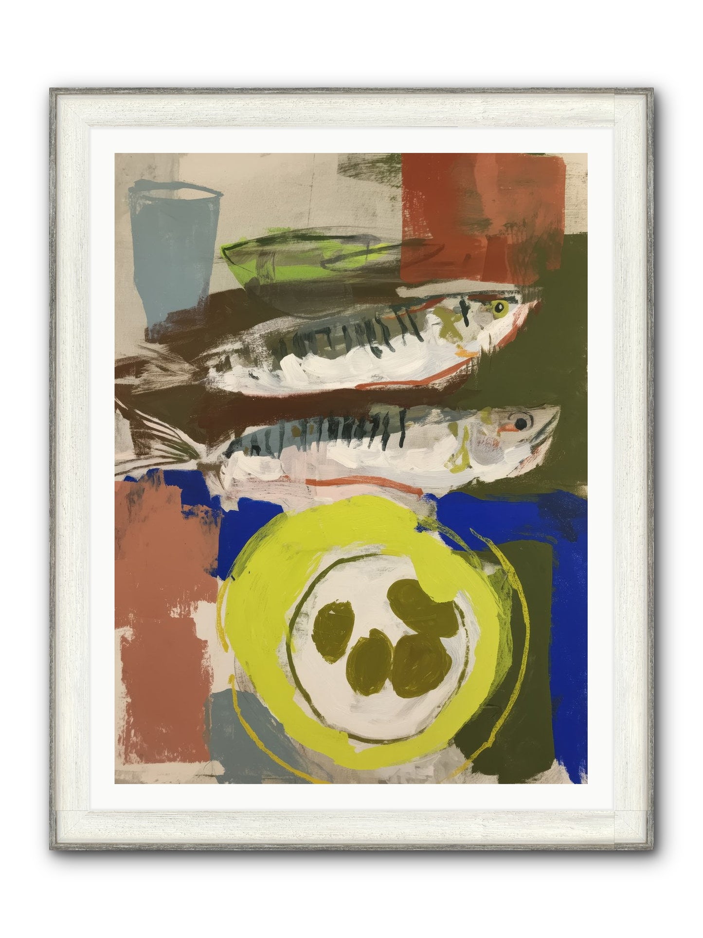 Café Reverie Framed Print - Driftwood White 36x48