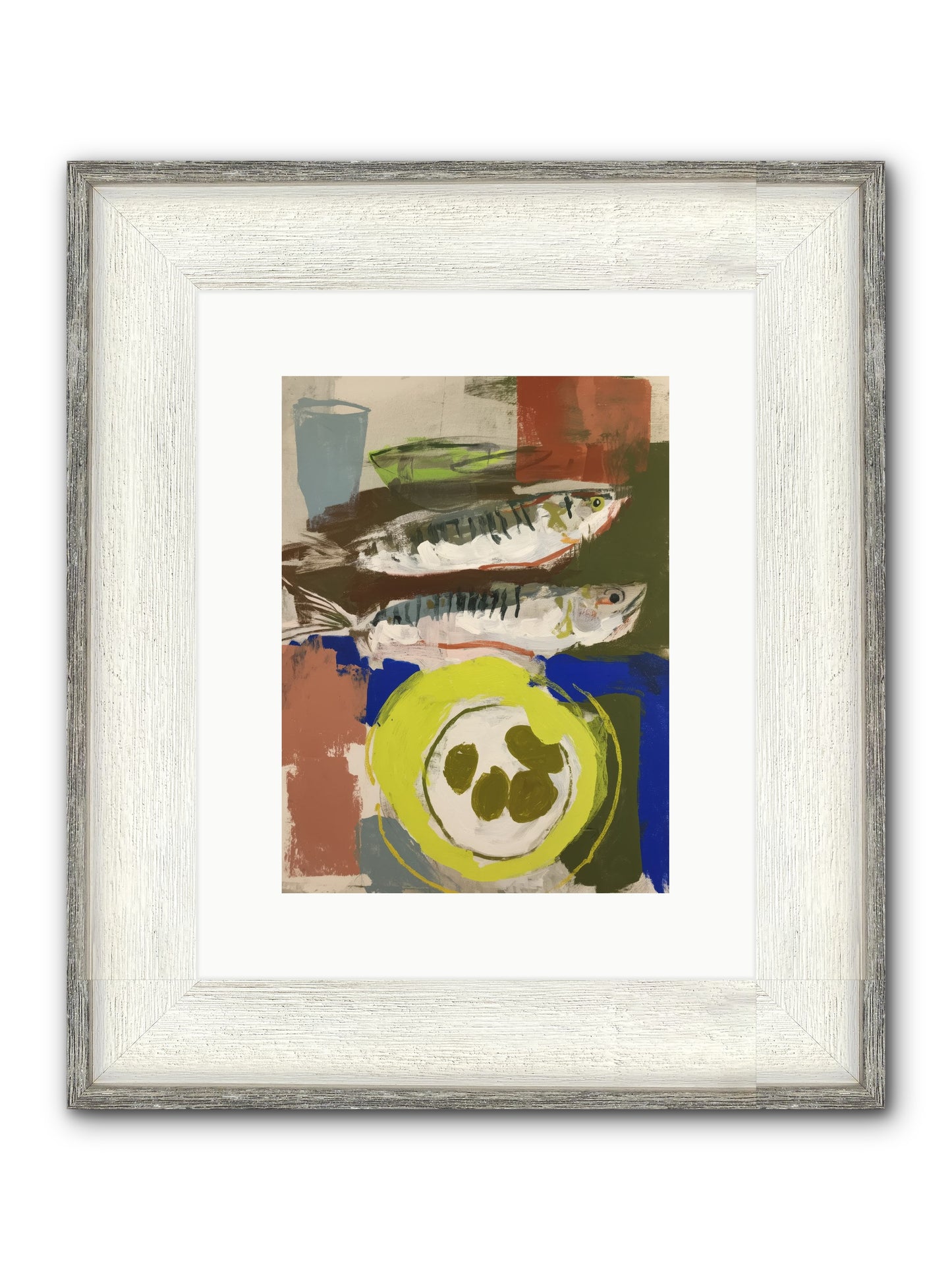 Café Reverie Framed Print - Driftwood White 9x12