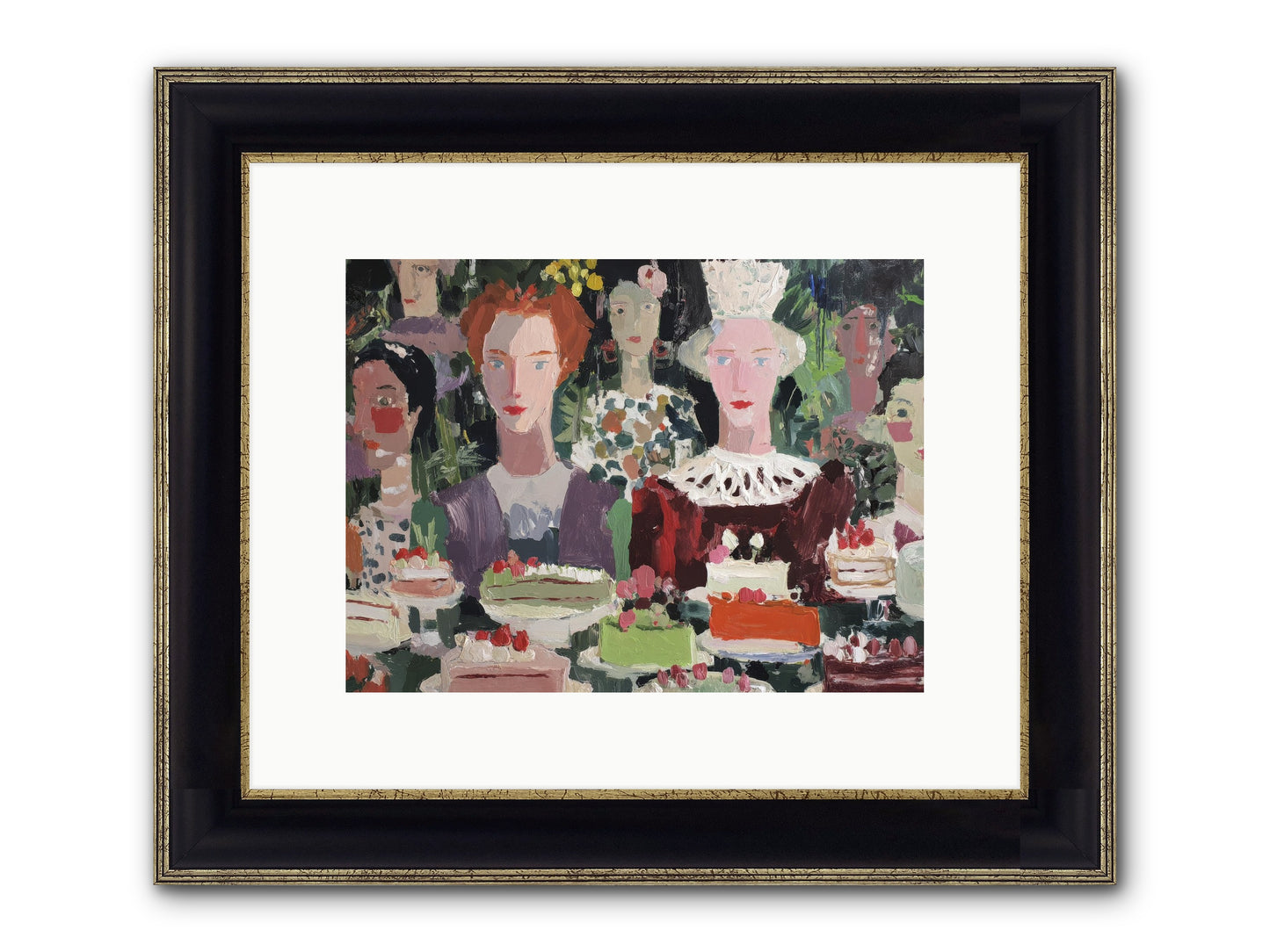 Cake Committee Framed Print - Black & Gold 12x9