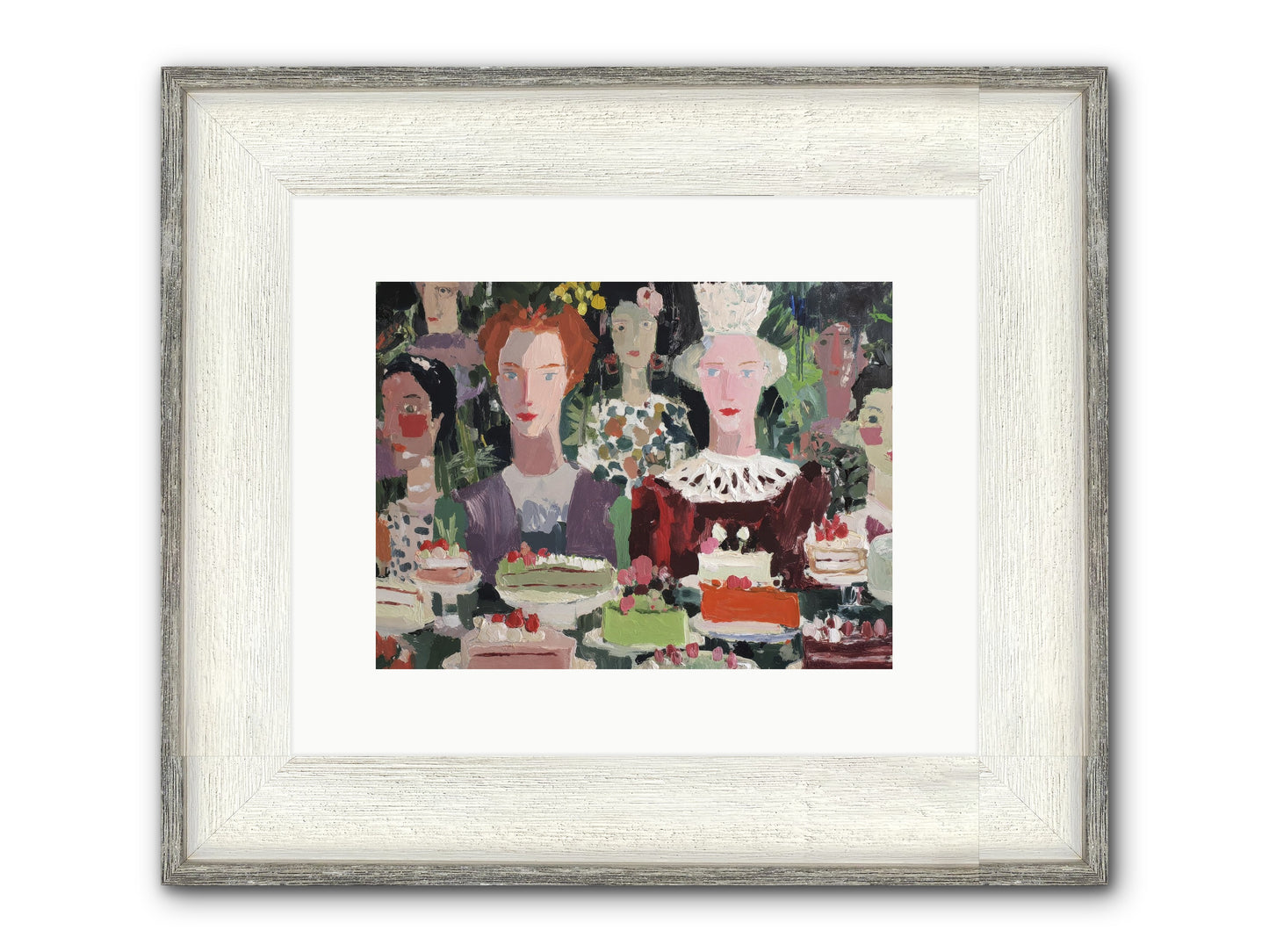 Cake Committee Framed Print - Driftwood White 12x9