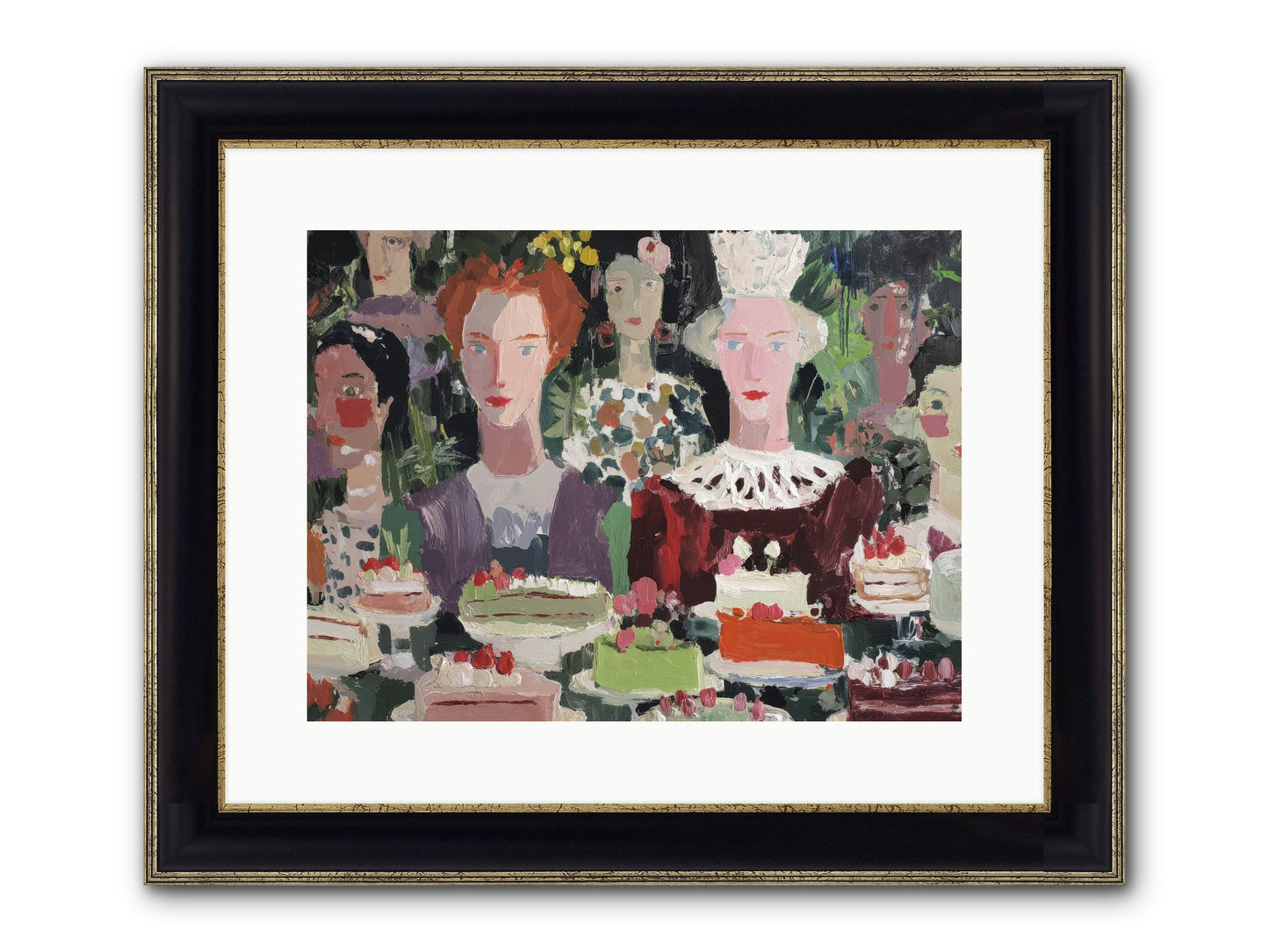 Cake Committee Framed Print - Black & Gold 16x12