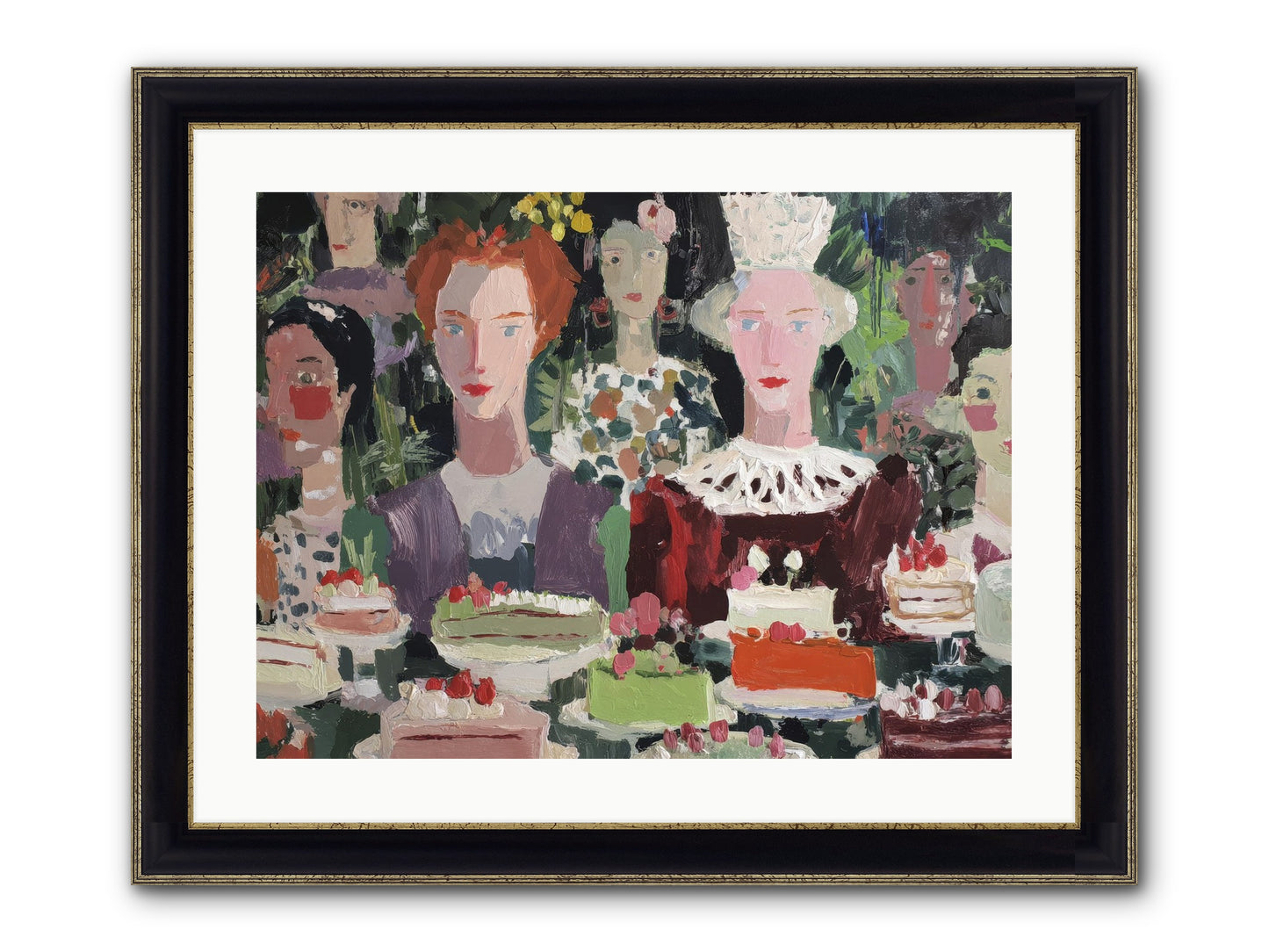 Cake Committee Framed Print - Black & Gold 24x18