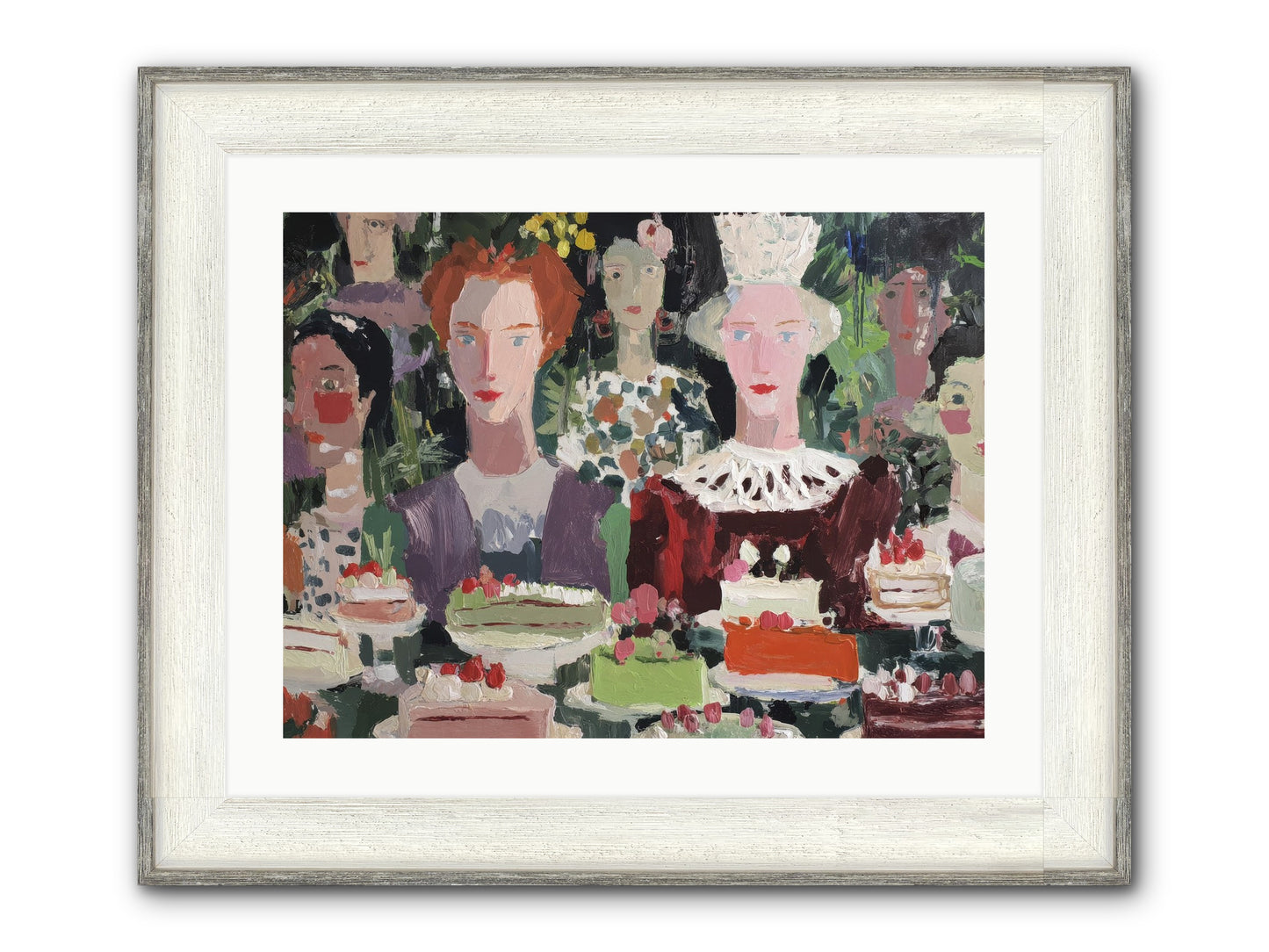 Cake Committee Framed Print - Driftwood White 24x18