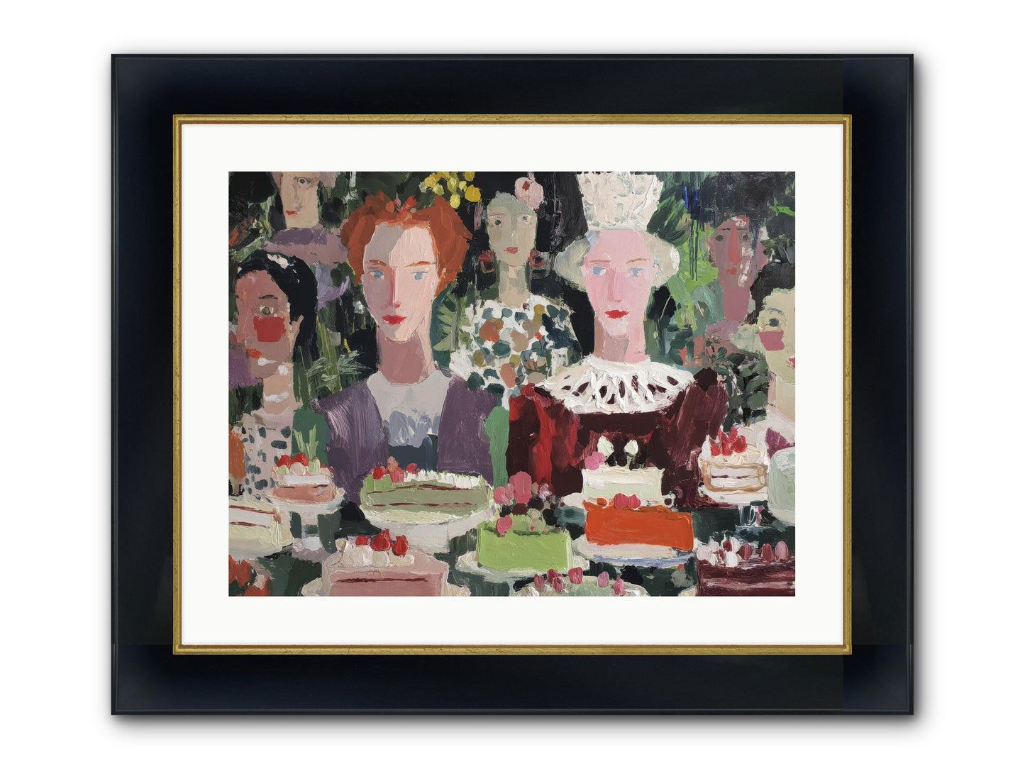 Cake Committee Framed Print - Wide Black w/Gold 24x18