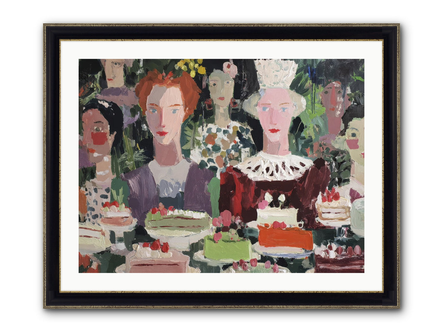 Cake Committee Framed Print - Black & Gold 32x24