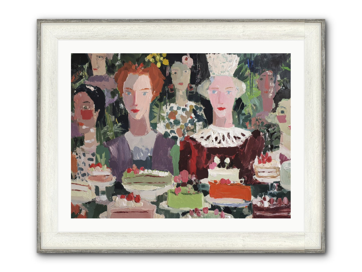 Cake Committee Framed Print - Driftwood White 32x24