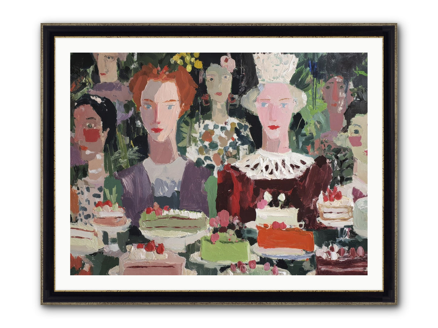 Cake Committee Framed Print - Black & Gold 40x30