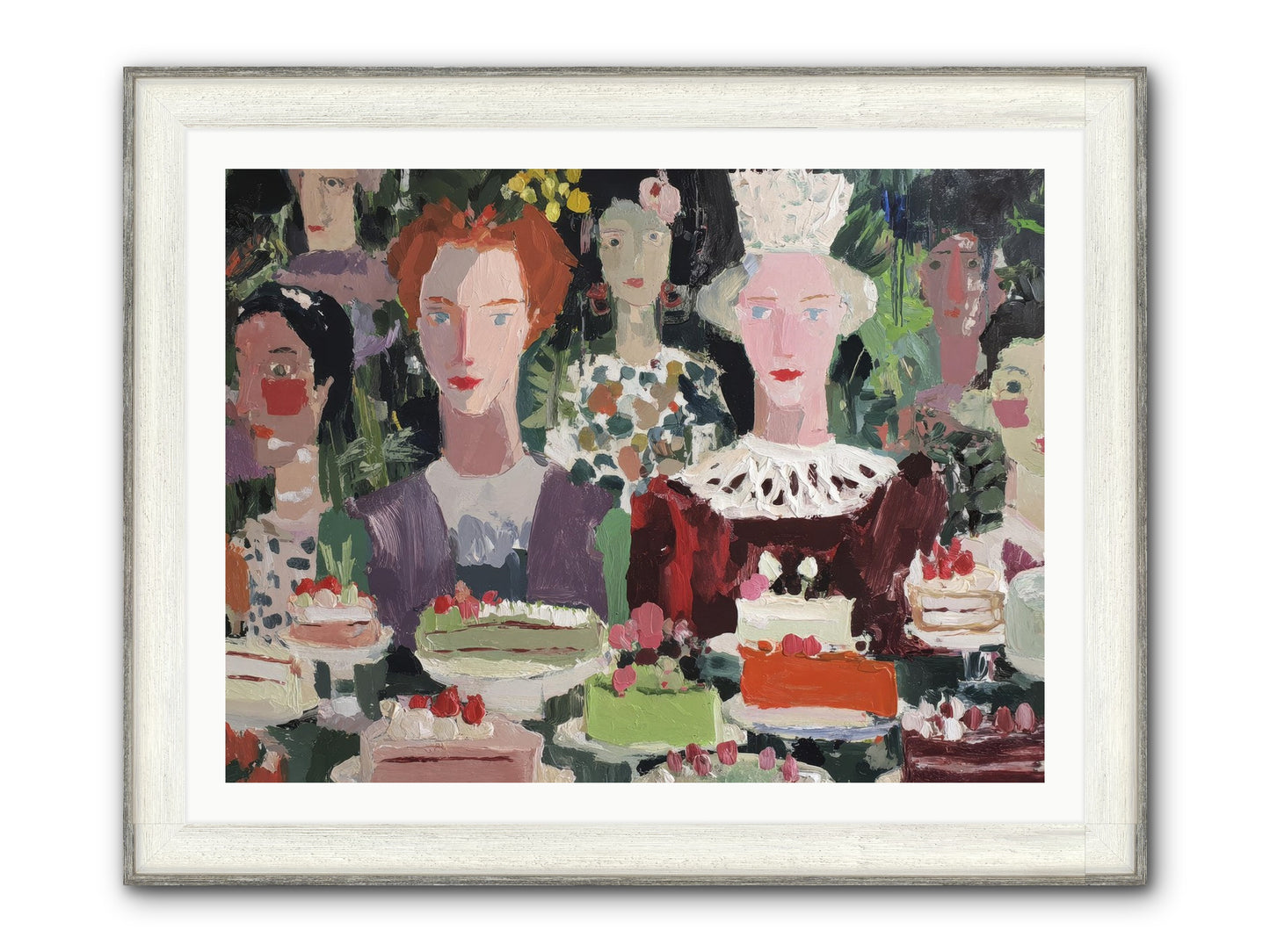 Cake Committee Framed Print - Driftwood White 40x30