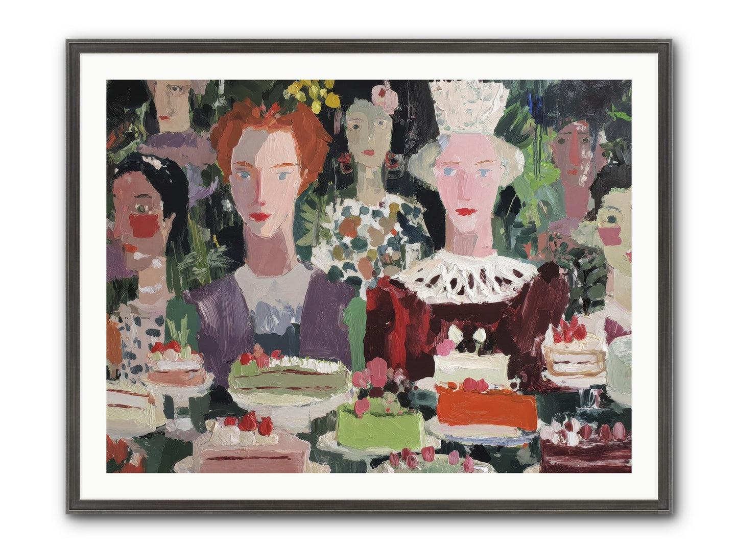 Cake Committee Framed Print - Slimwoods Black/Silver 40x30