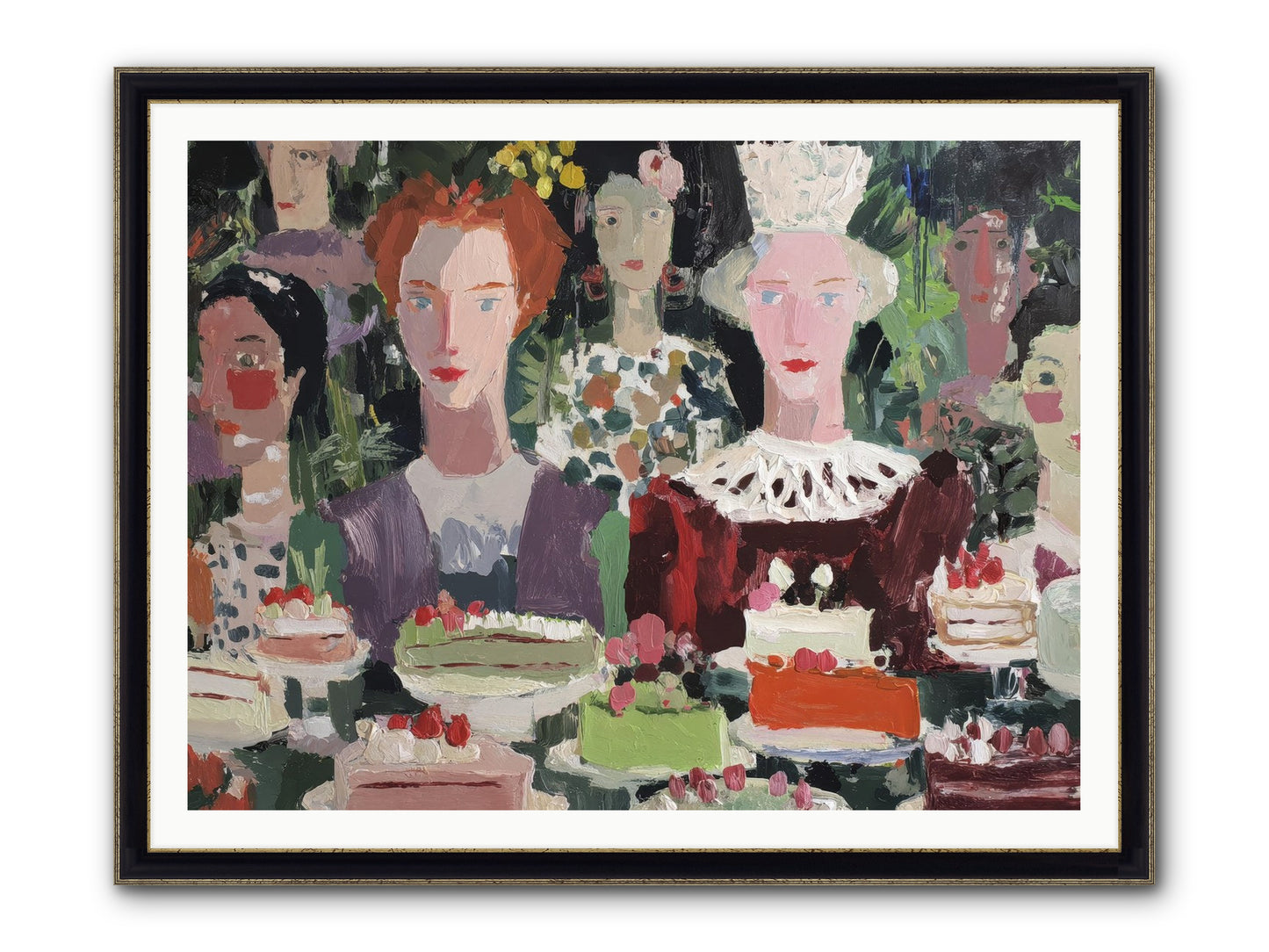 Cake Committee Framed Print - Black & Gold 48x36
