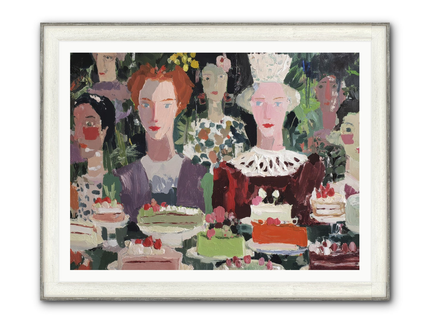 Cake Committee Framed Print - Driftwood White 48x36