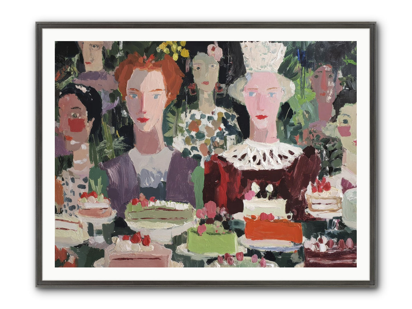 Cake Committee Framed Print - Slimwoods Black/Silver 48x36