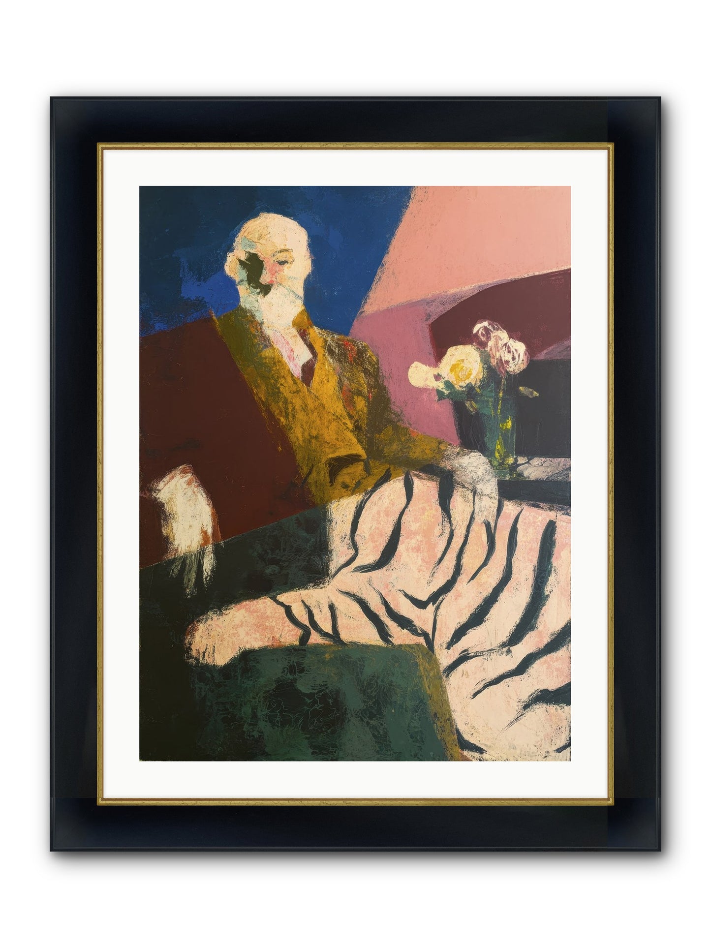 Calibrated Framed Print - Wide Black w/Gold 24x32