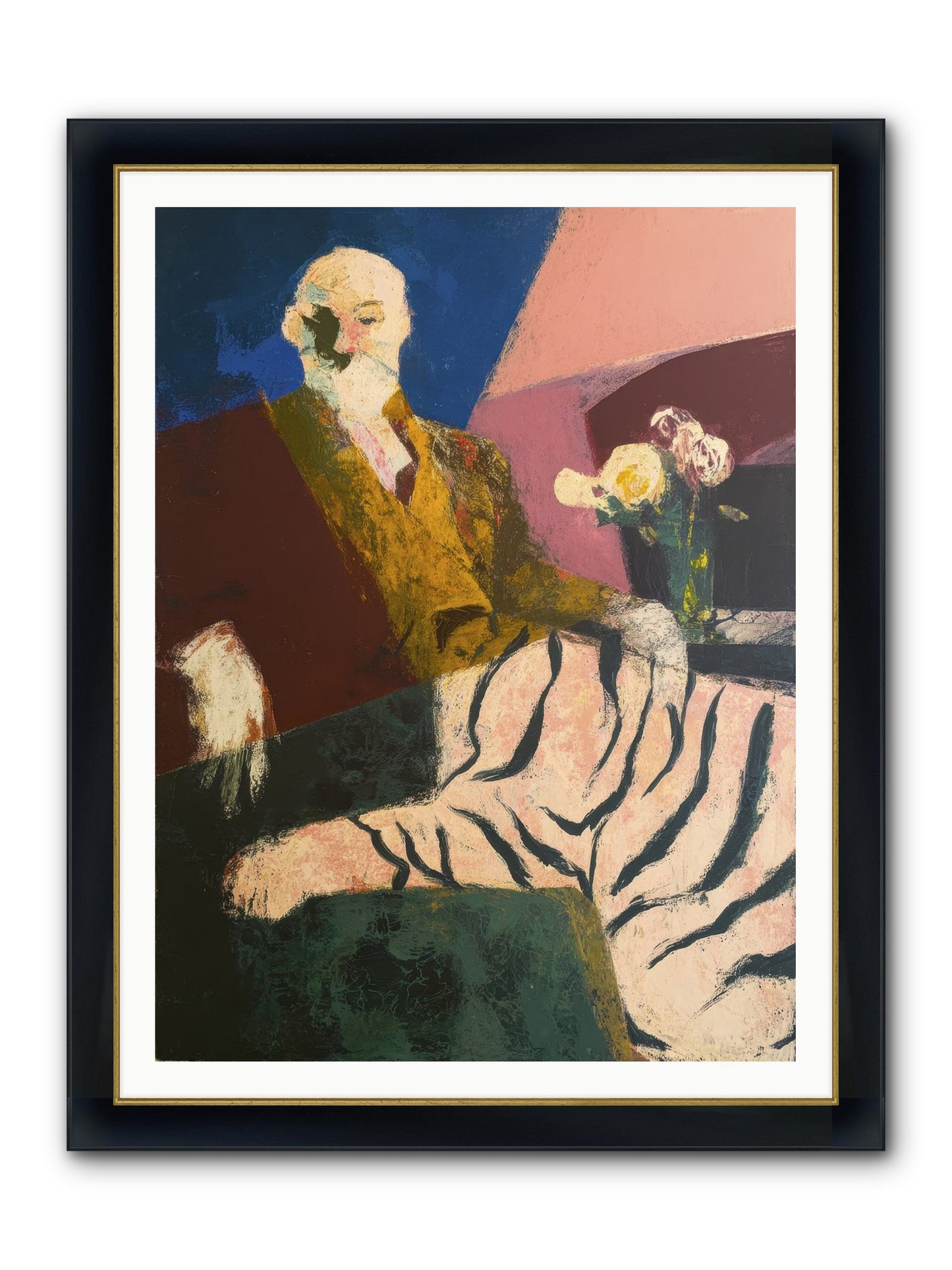 Calibrated Framed Print - Wide Black w/Gold 36x48