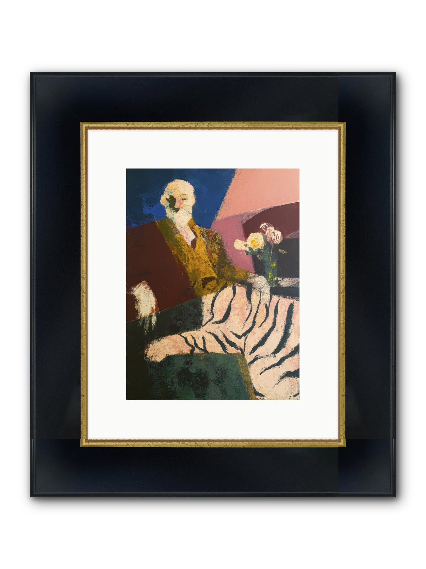 Calibrated Framed Print - Wide Black w/Gold 9x12
