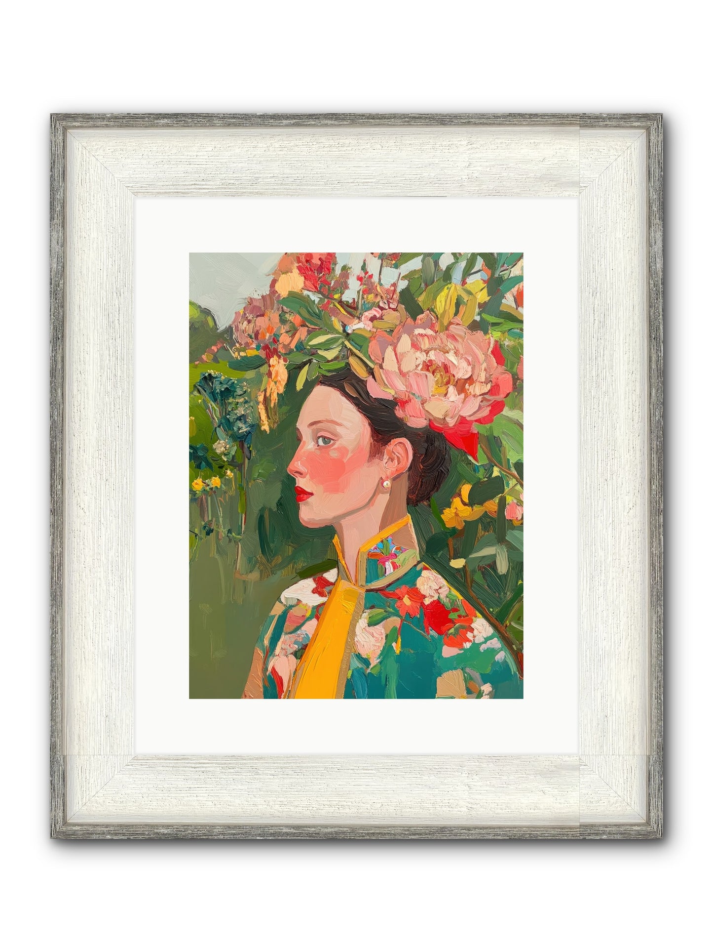 Calla Ravensong Framed Print - Driftwood White 12x16