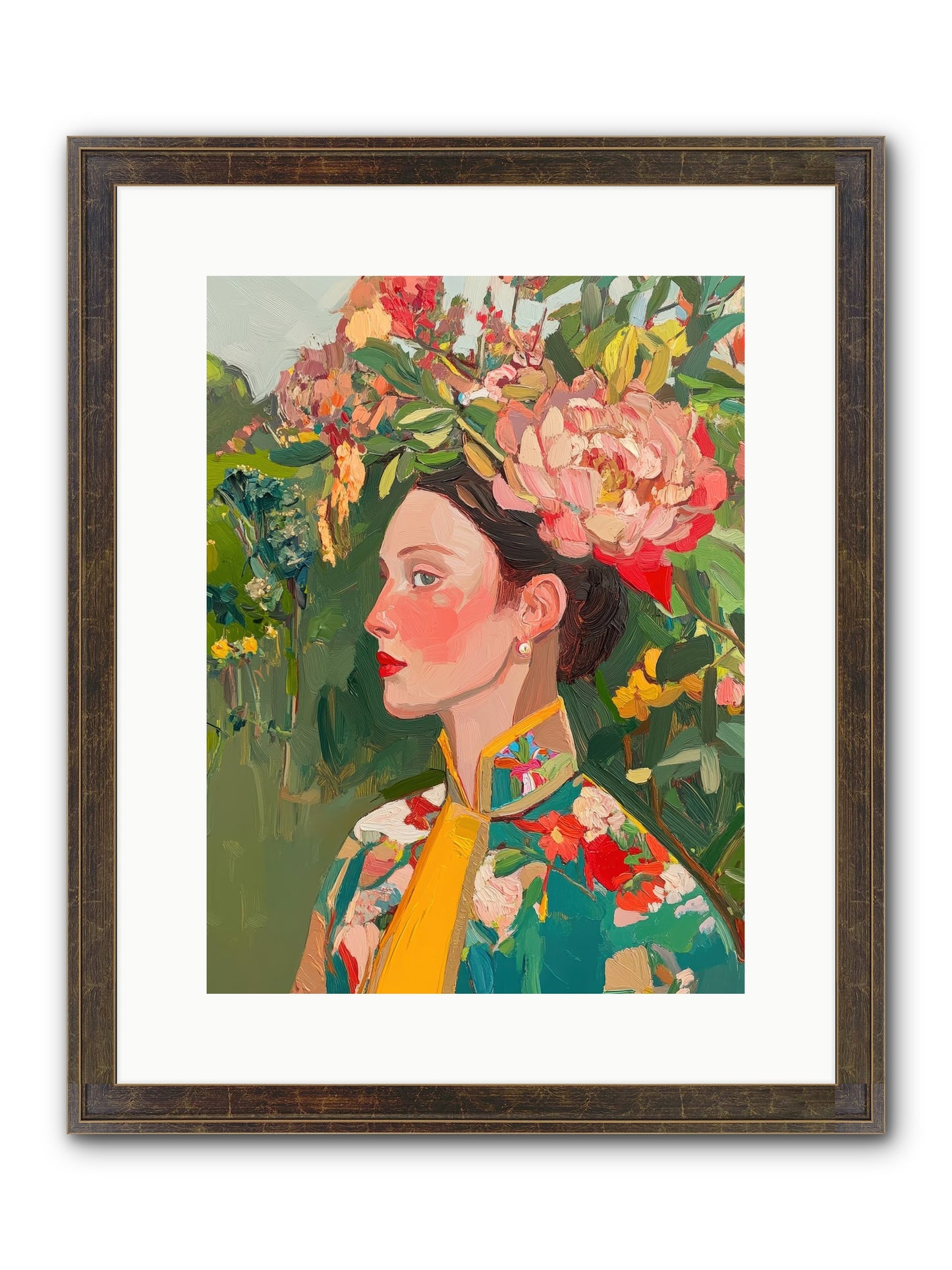 Calla Ravensong Framed Print - Slimwoods Black/Gold 12x16
