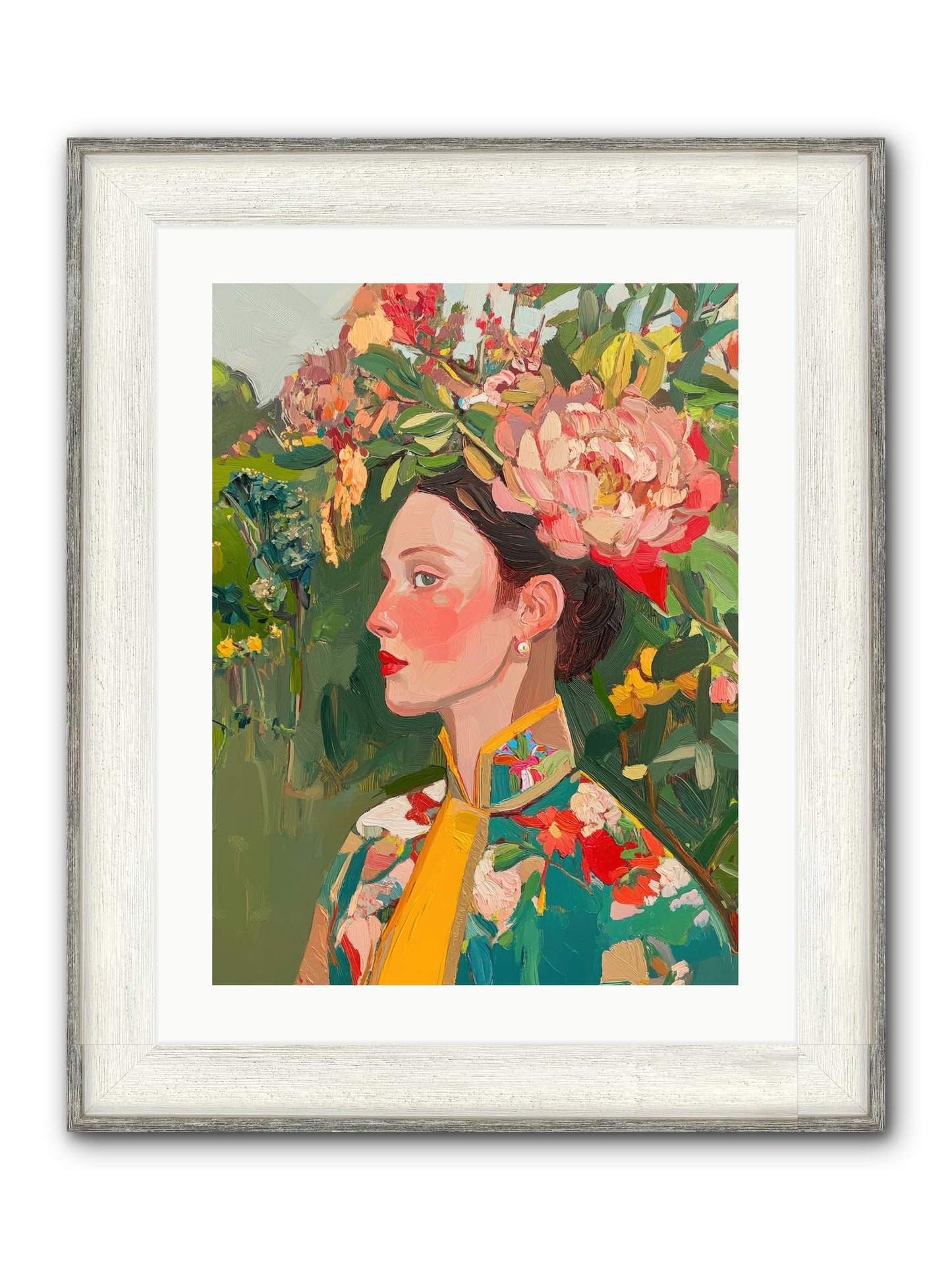 Calla Ravensong Framed Print - Driftwood White 18x24