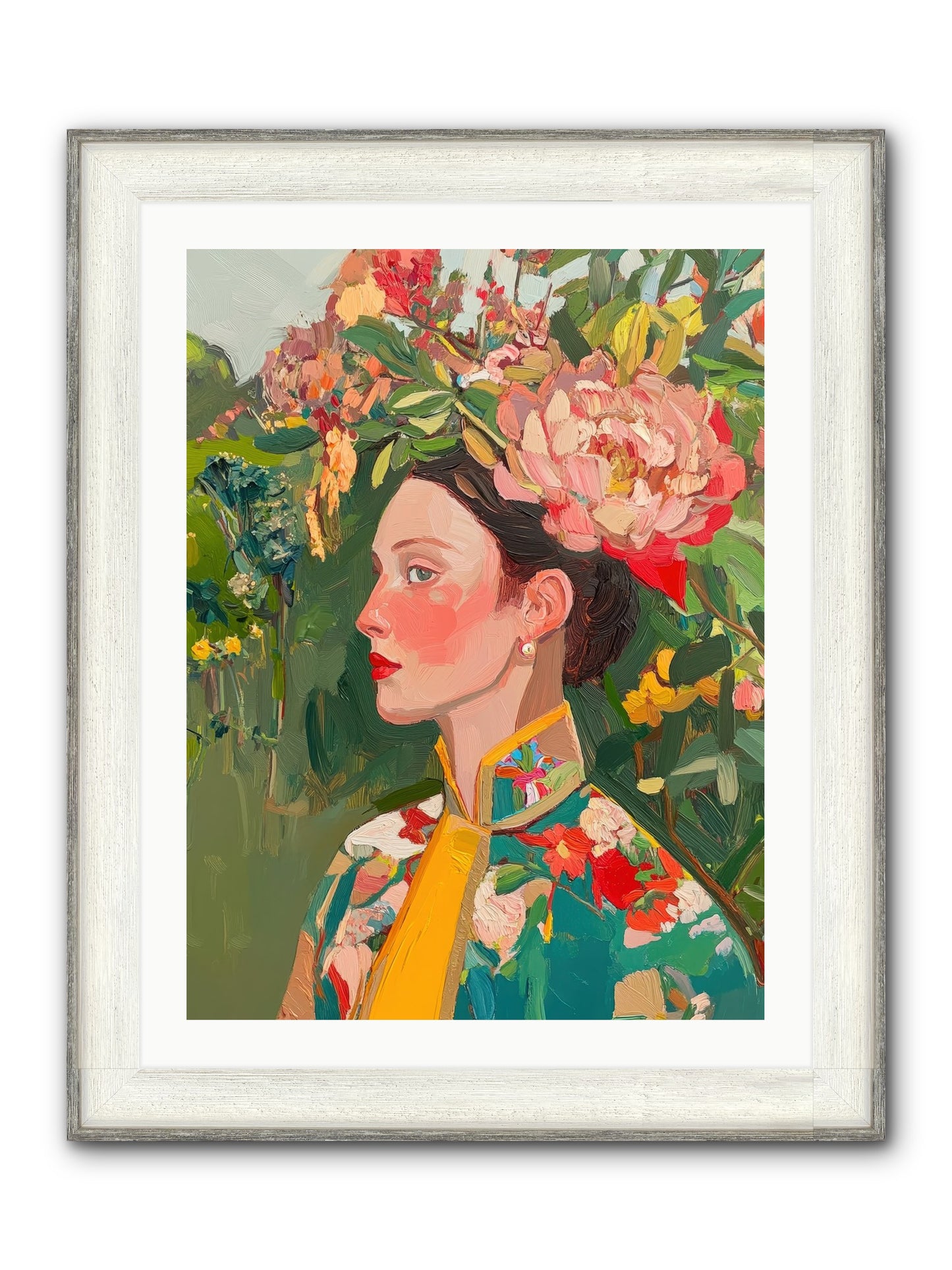Calla Ravensong Framed Print - Driftwood White 24x32