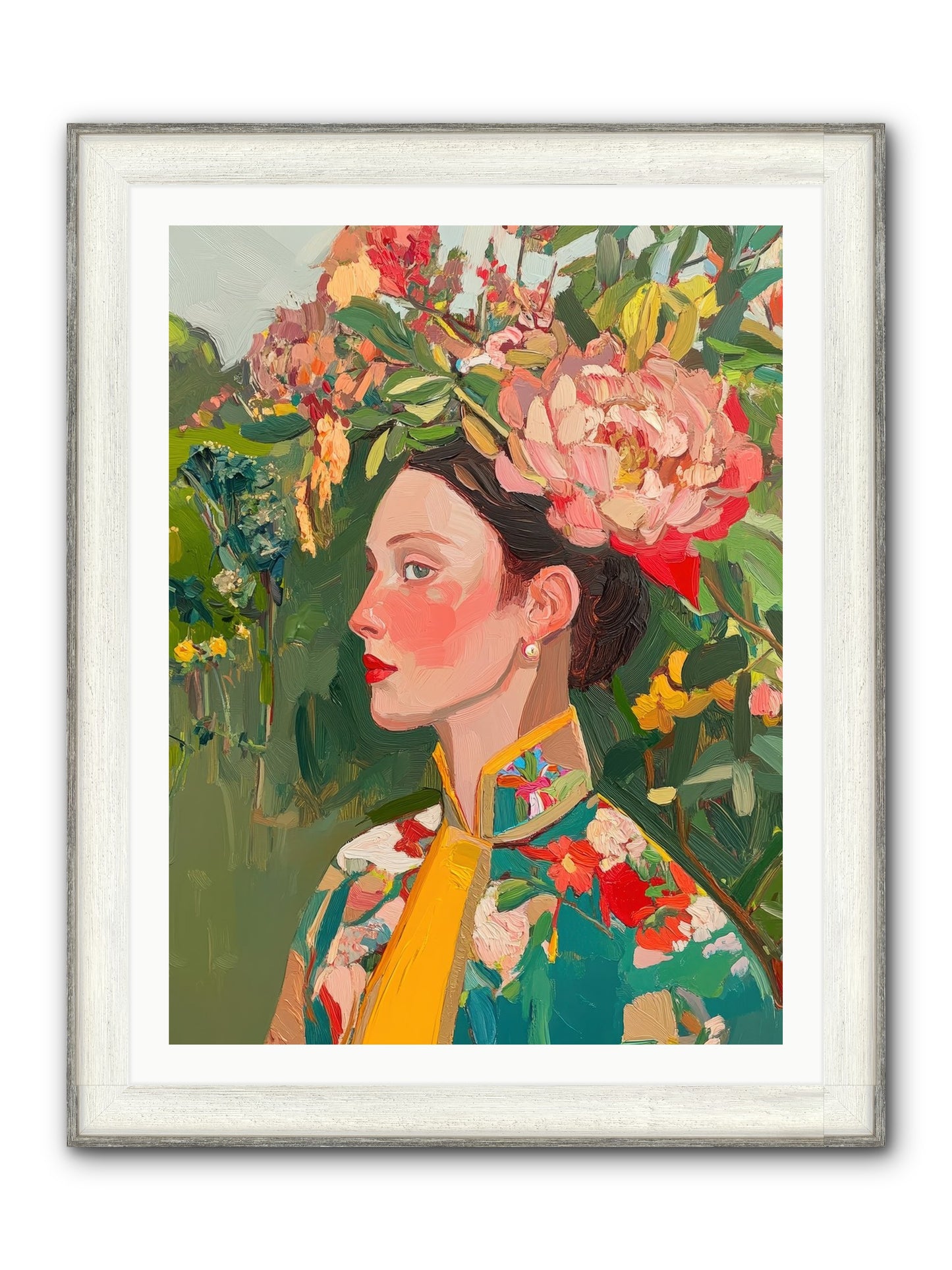 Calla Ravensong Framed Print - Driftwood White 30x40