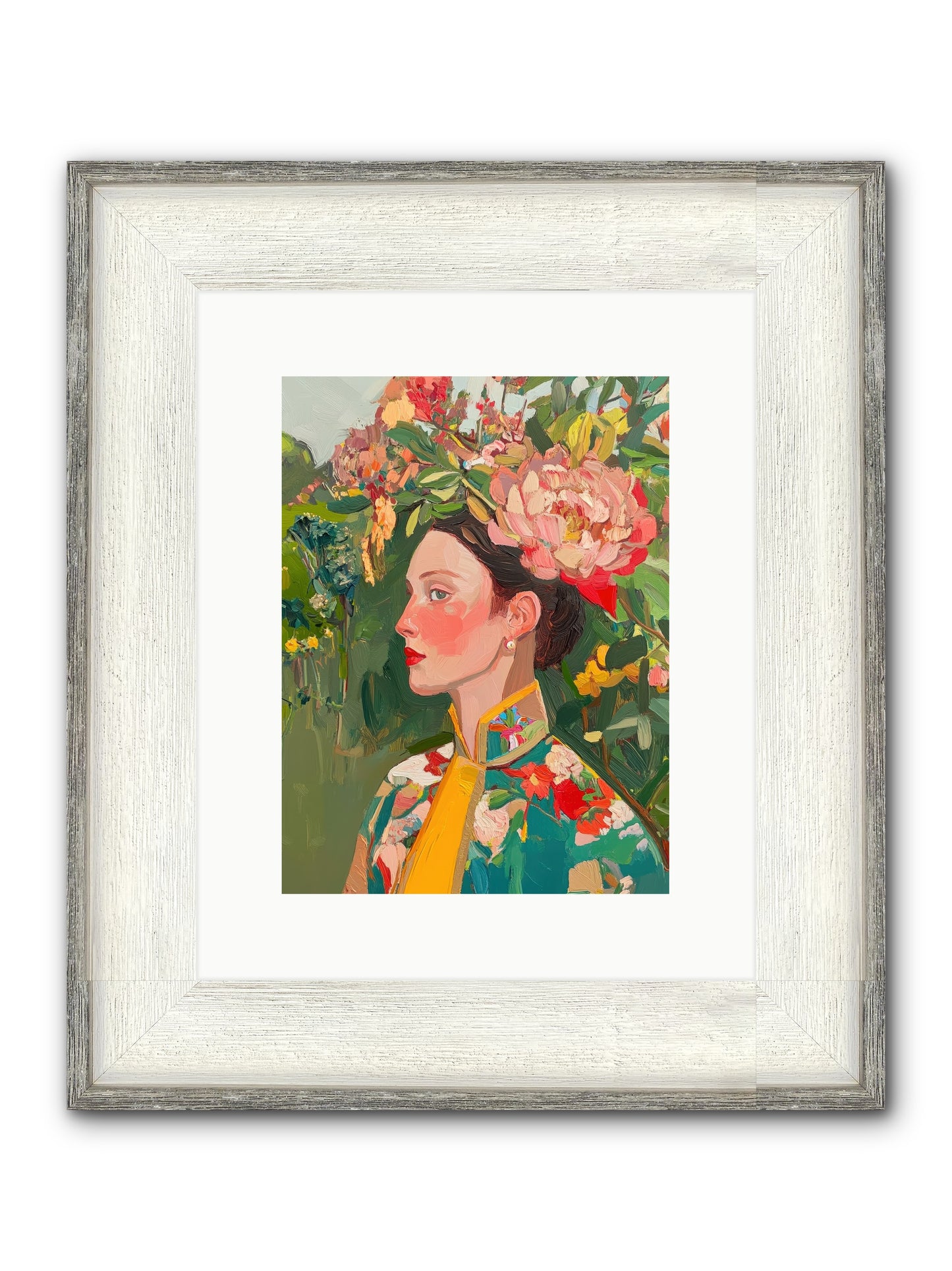 Calla Ravensong Framed Print - Driftwood White 9x12