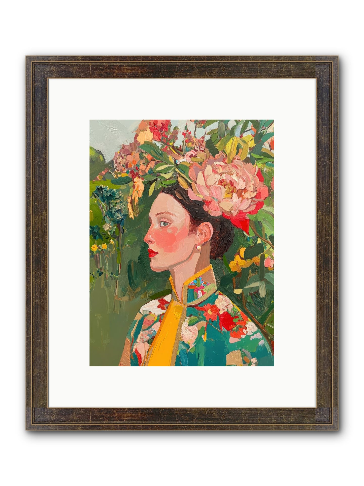 Calla Ravensong Framed Print - Slimwoods Black/Gold 9x12