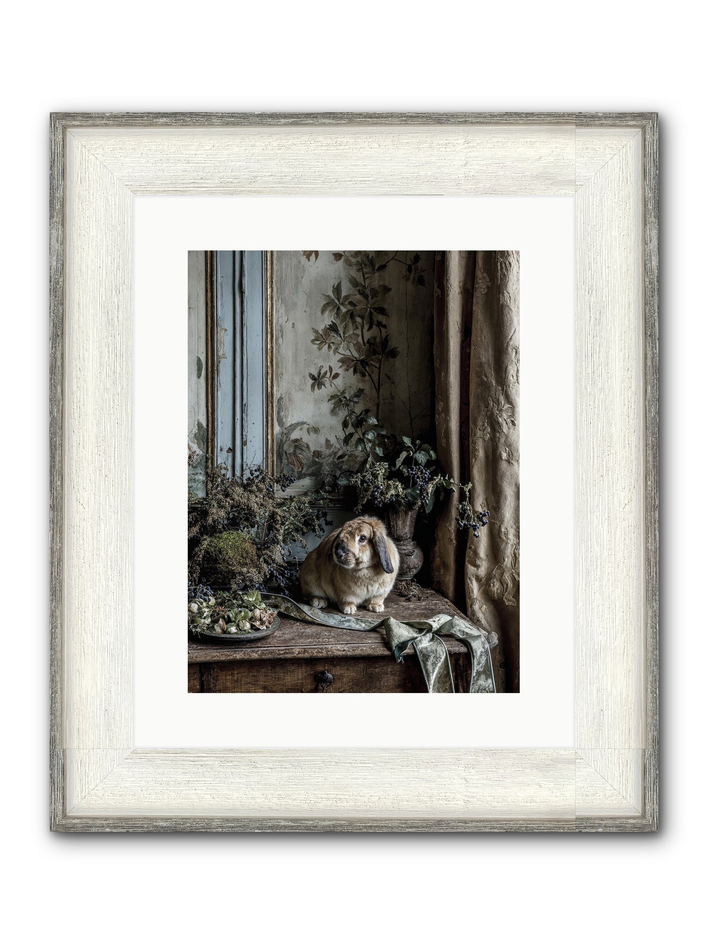 Cambria Framed Print - Driftwood White 12x16
