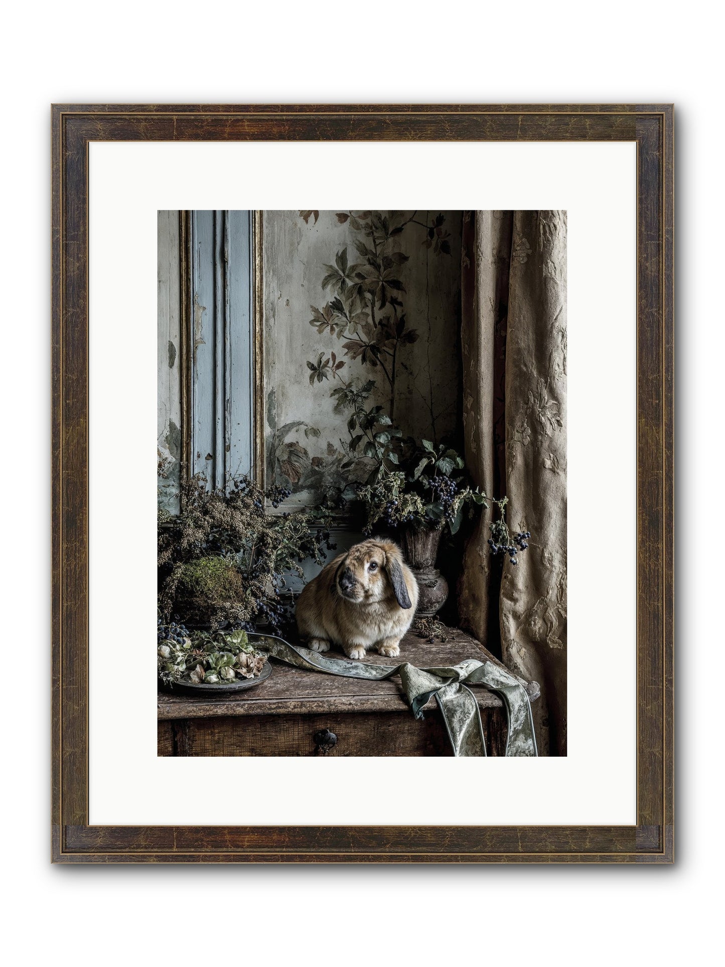 Cambria Framed Print - Slimwoods Black/Gold 12x16