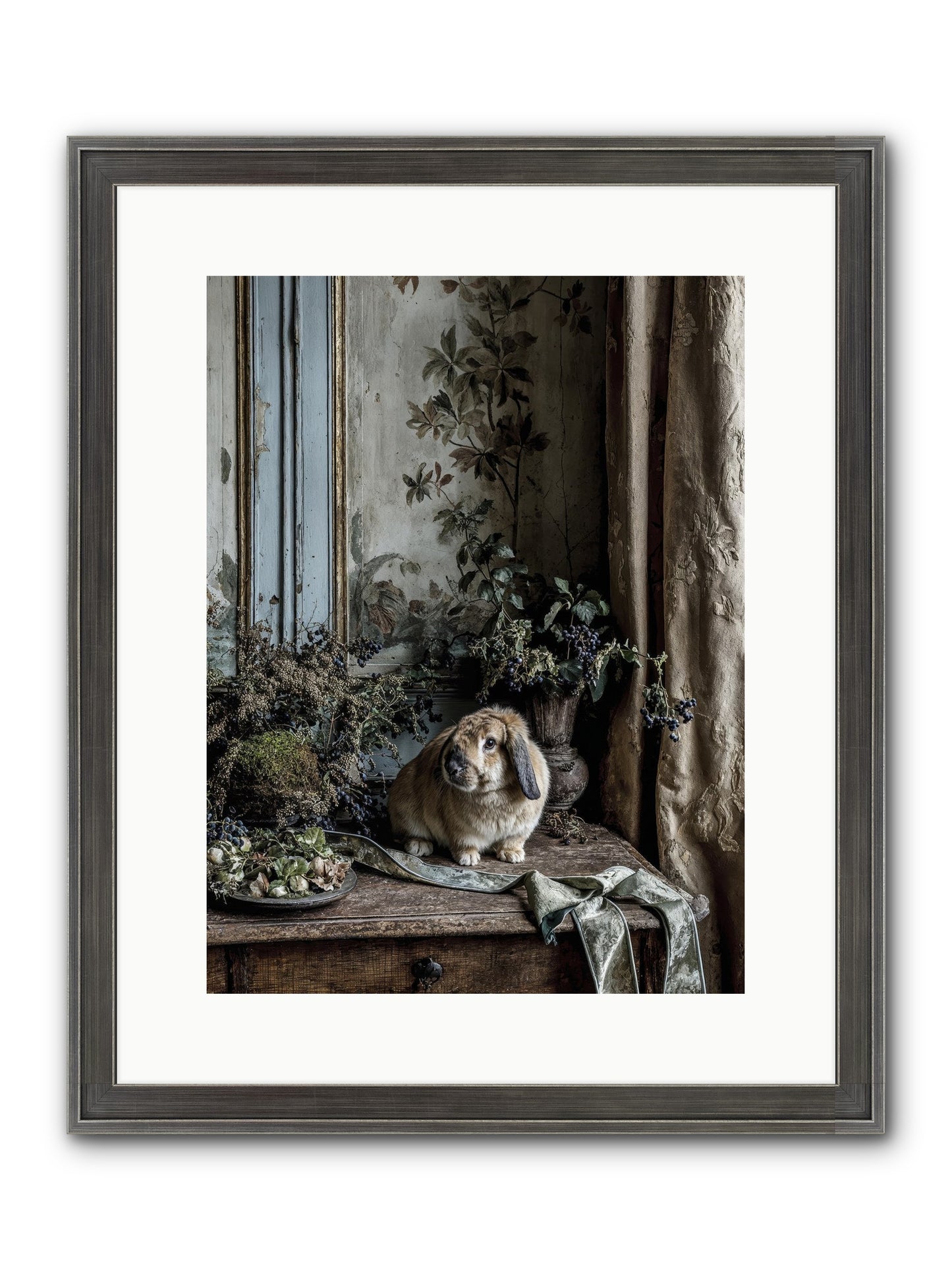 Cambria Framed Print - Slimwoods Black/Silver 12x16