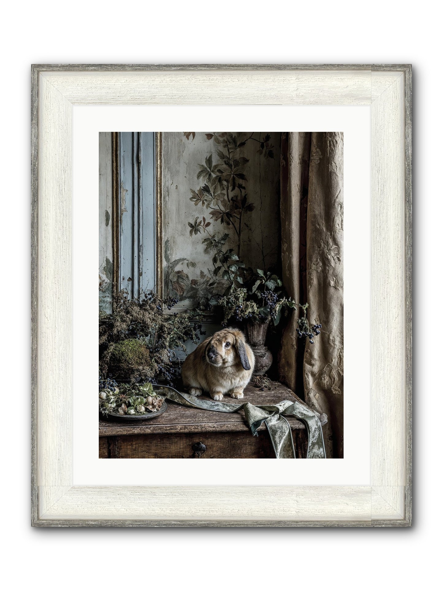 Cambria Framed Print - Driftwood White 18x24