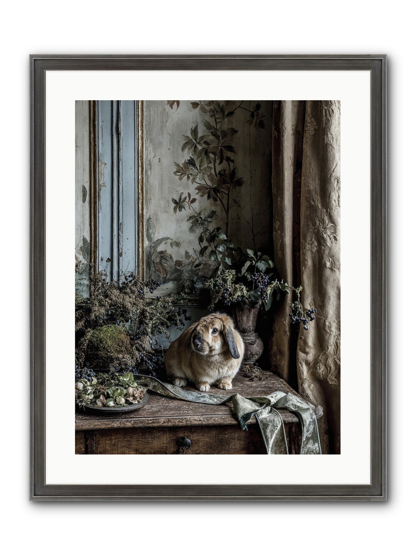 Cambria Framed Print - Slimwoods Black/Silver 18x24