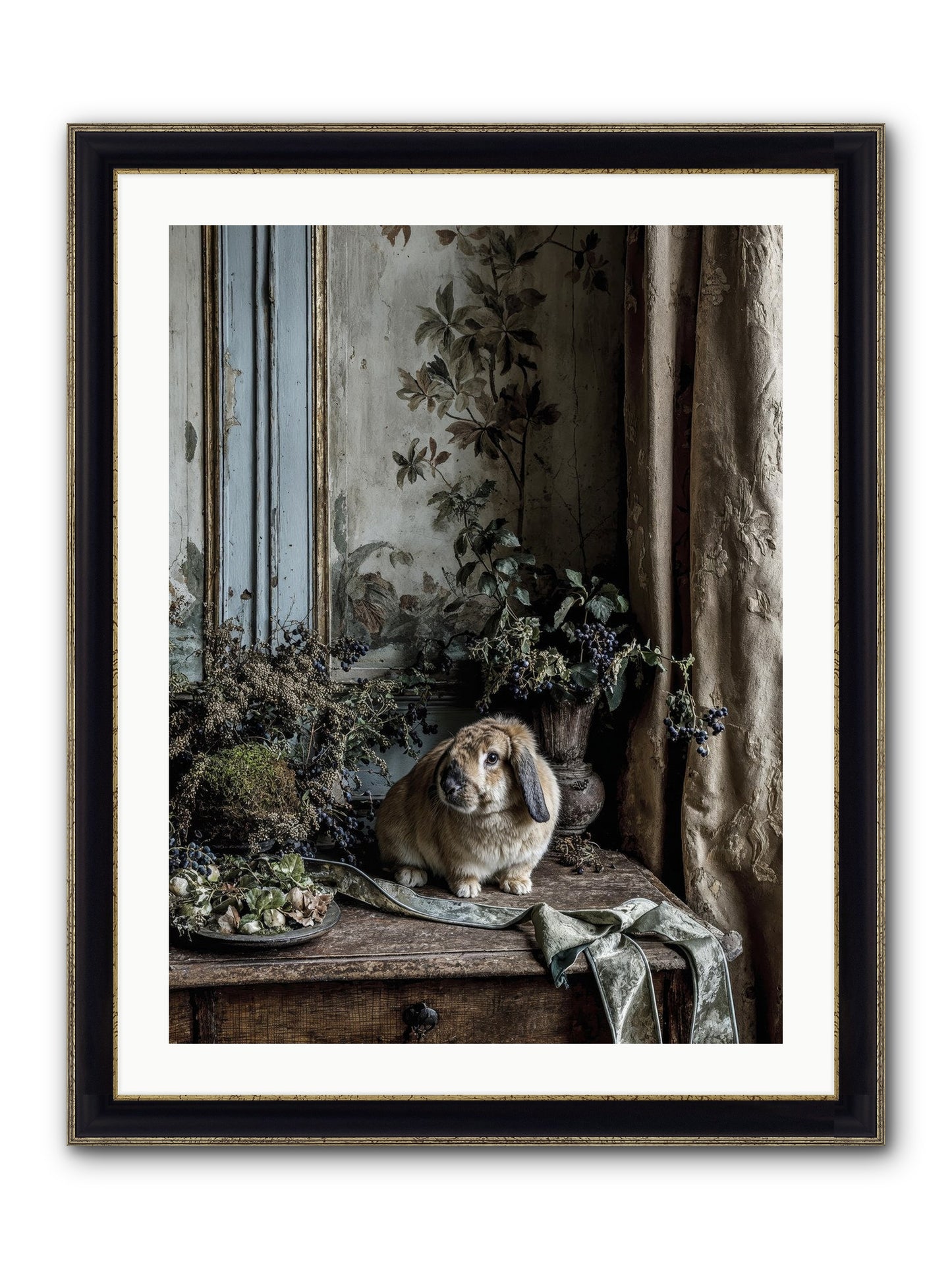 Cambria Framed Print - Black & Gold 24x32