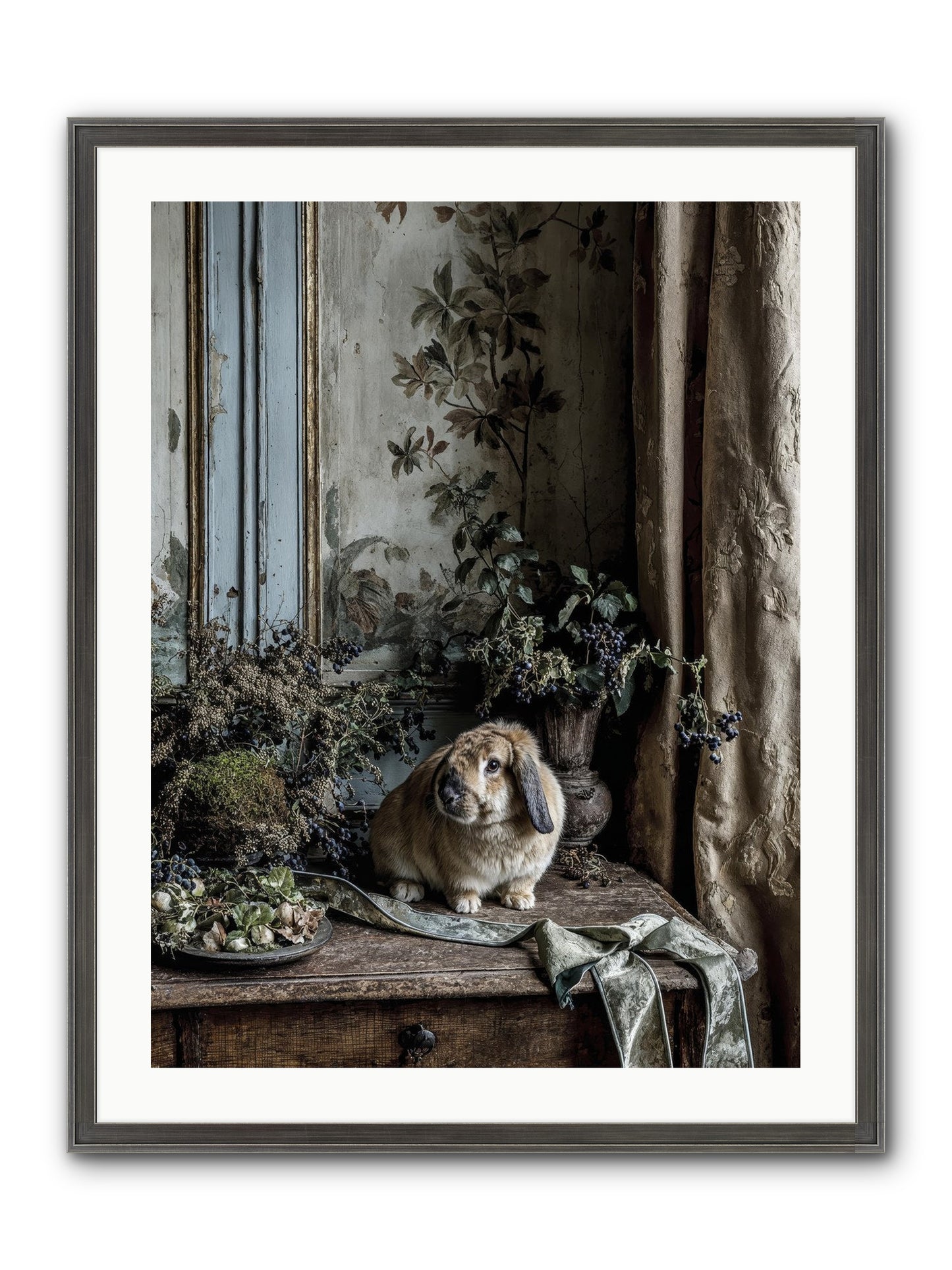 Cambria Framed Print - Slimwoods Black/Silver 24x32