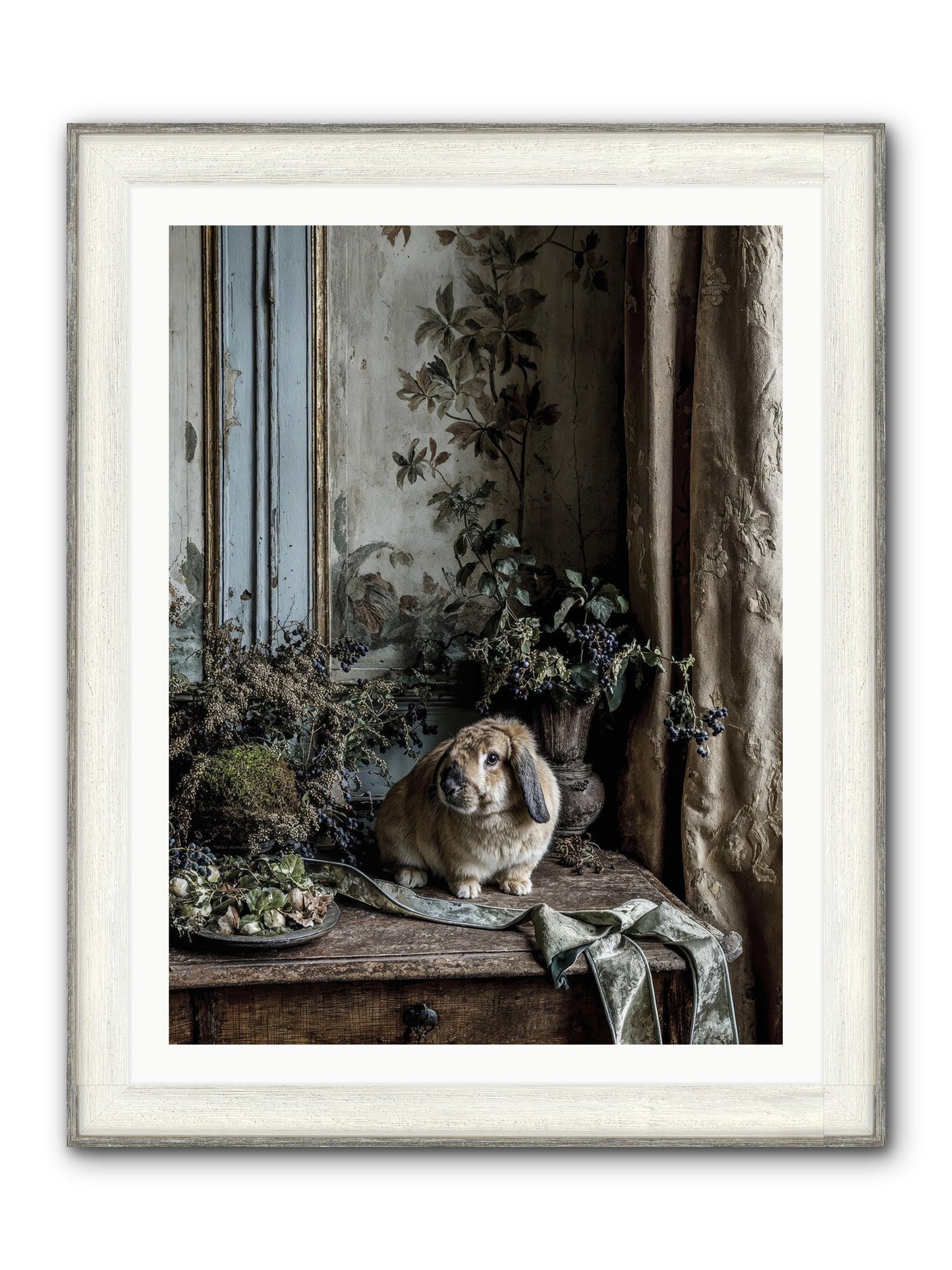 Cambria Framed Print - Driftwood White 30x40
