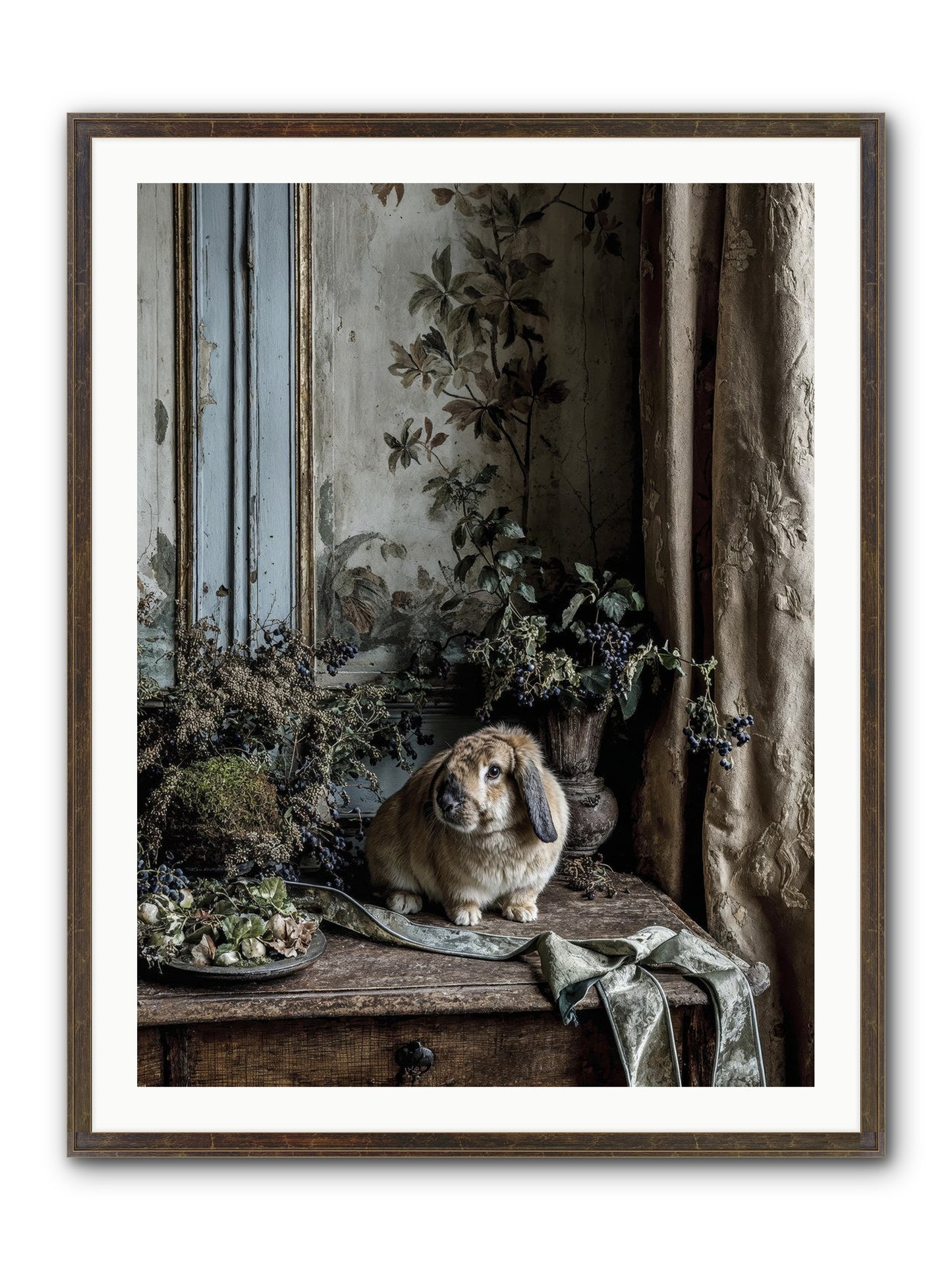 Cambria Framed Print - Slimwoods Black/Gold 30x40