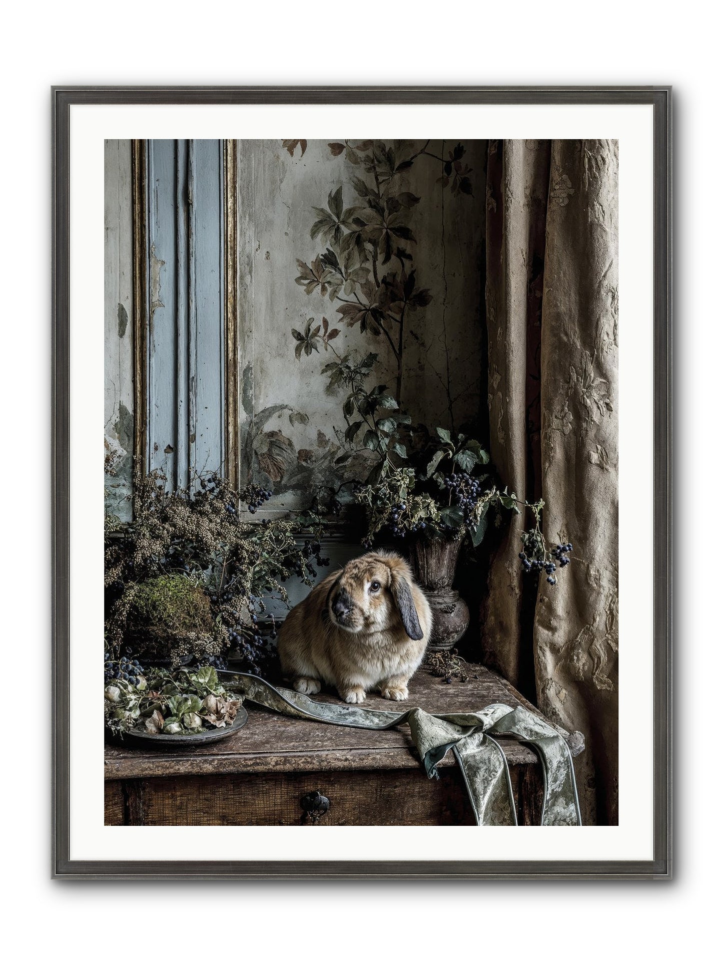 Cambria Framed Print - Slimwoods Black/Silver 30x40
