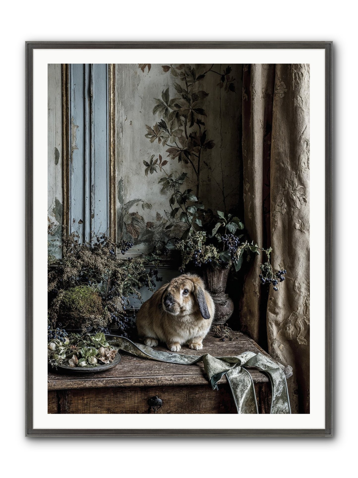 Cambria Framed Print - Slimwoods Black/Silver 36x48