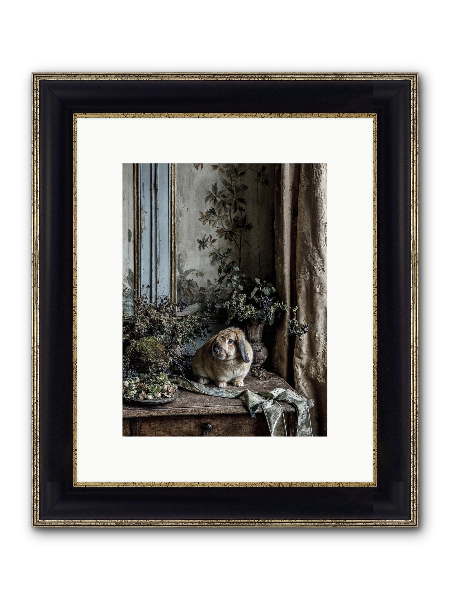 Cambria Framed Print - Black & Gold 9x12