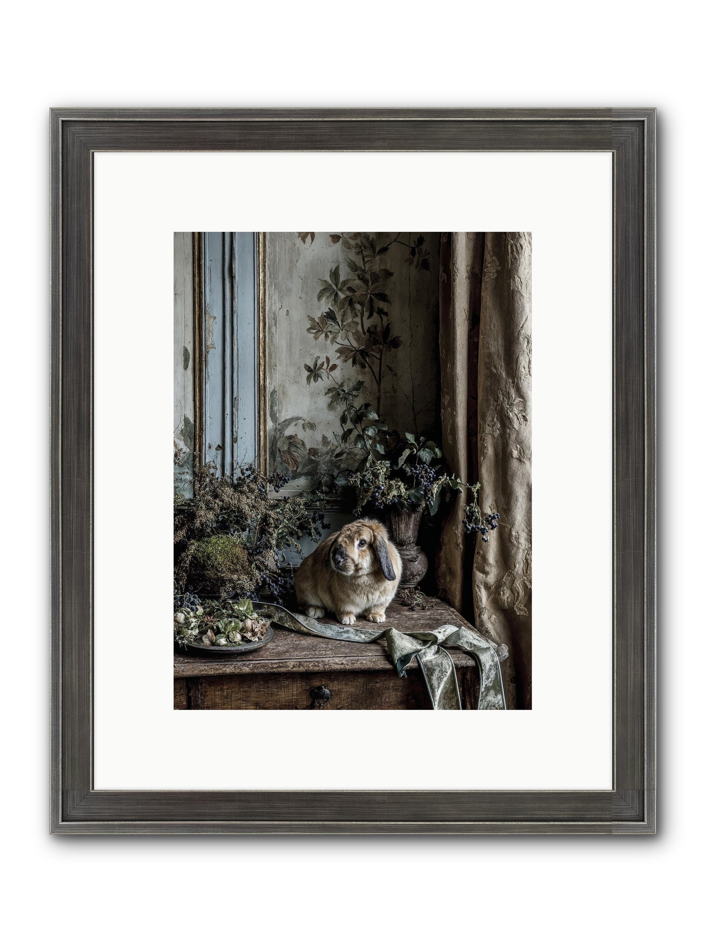 Cambria Framed Print - Slimwoods Black/Silver 9x12