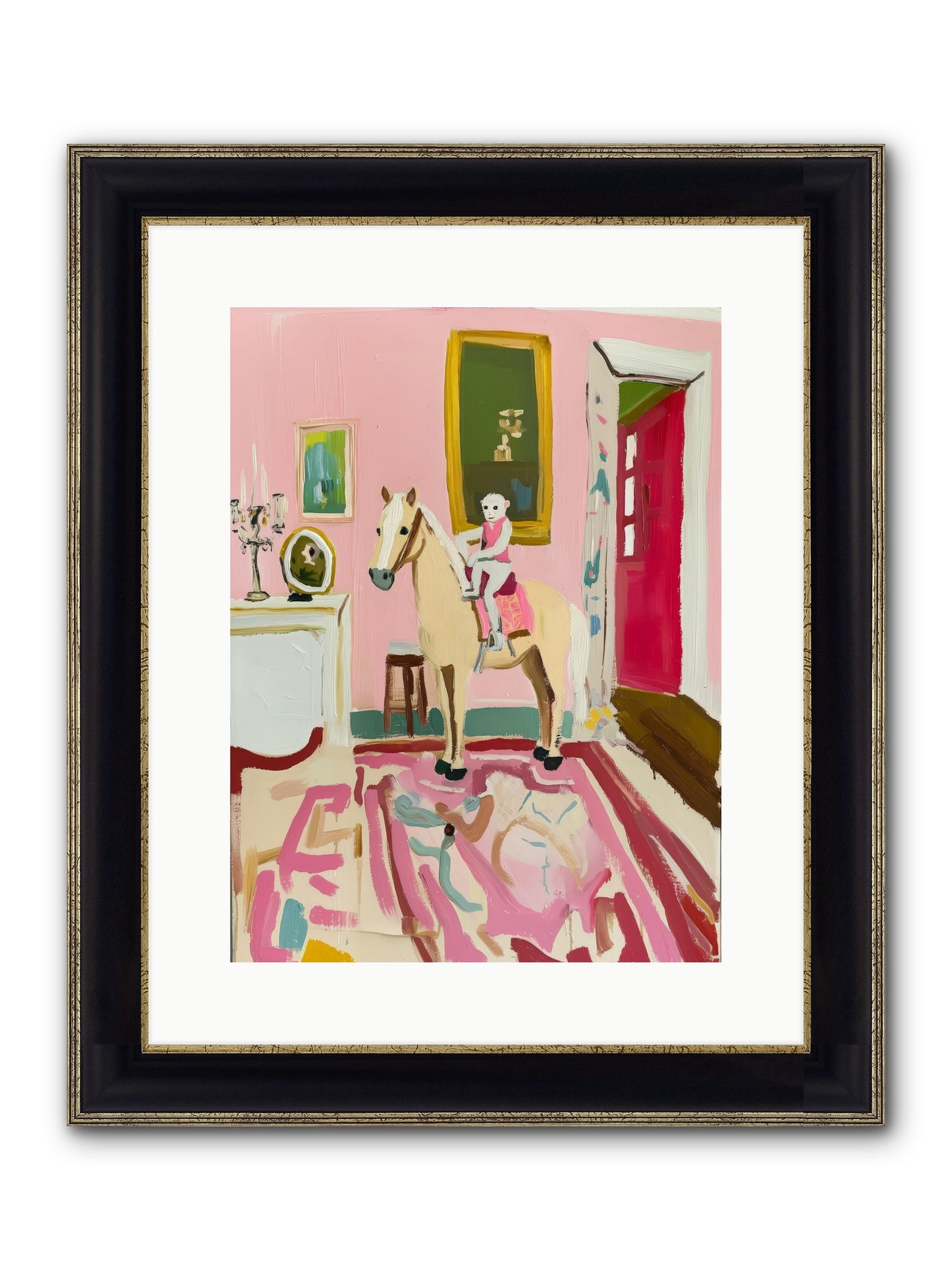 Camelot Framed Print - Black & Gold 12x16