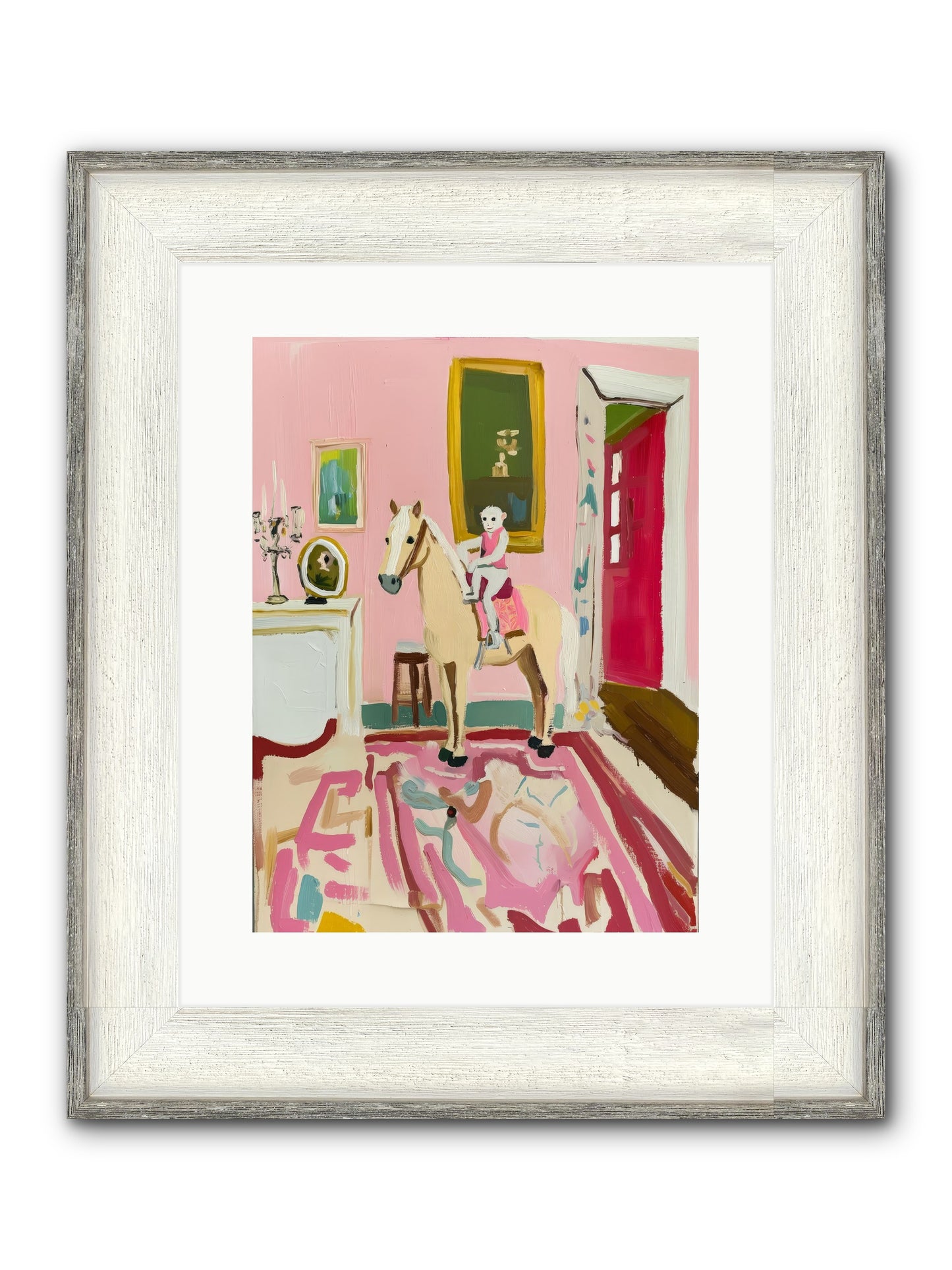 Camelot Framed Print - Driftwood White 12x16