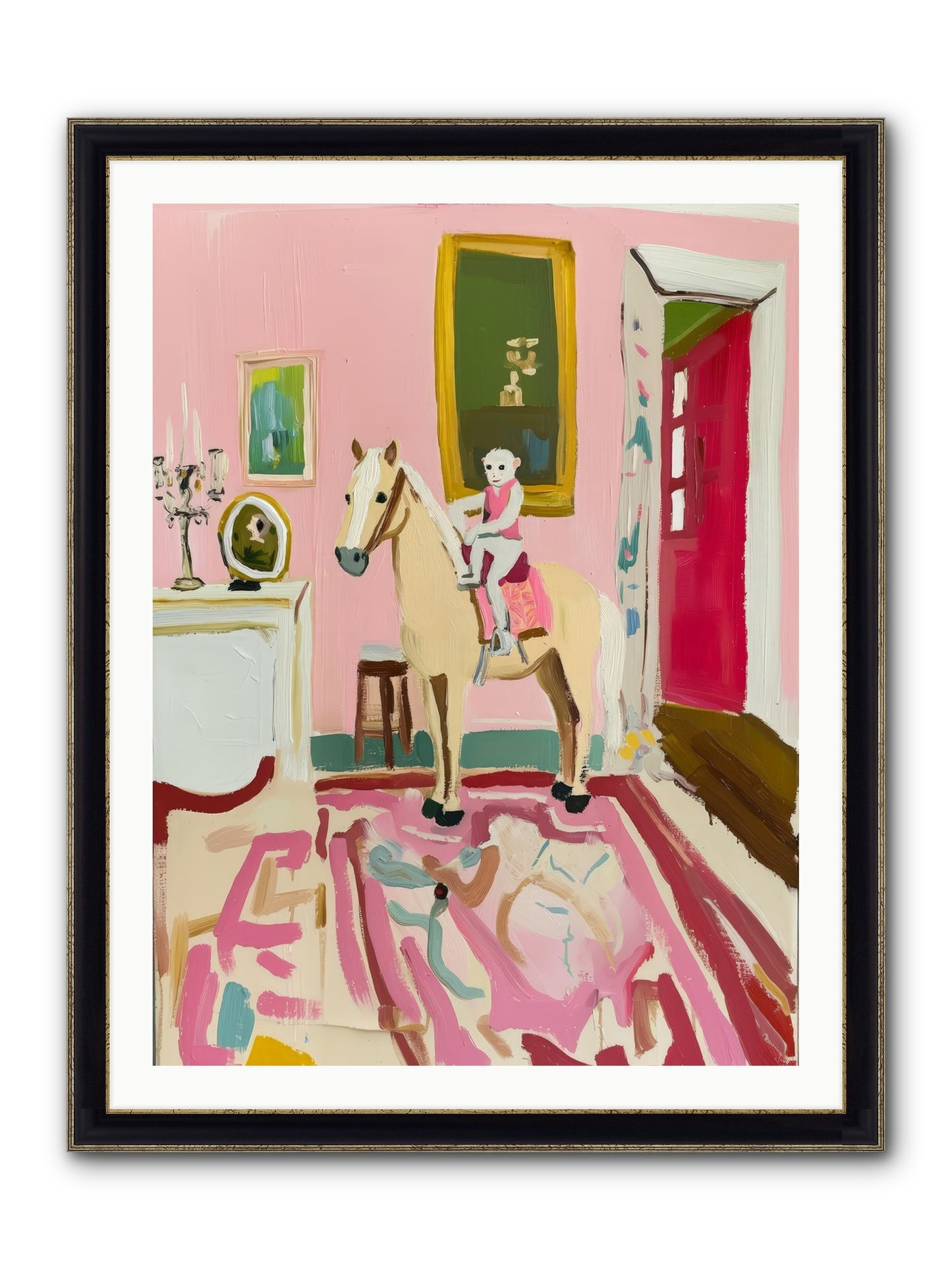 Camelot Framed Print - Black & Gold 30x40