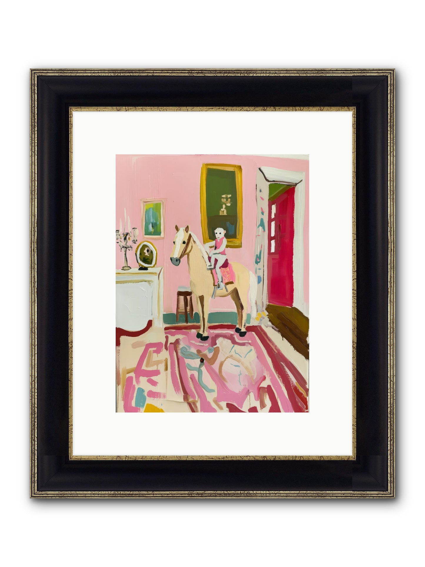 Camelot Framed Print - Black & Gold 9x12