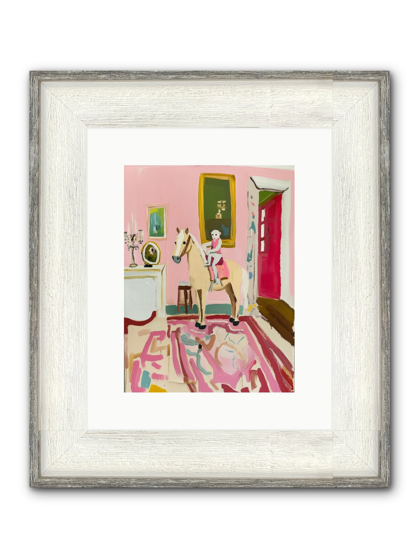 Camelot Framed Print - Driftwood White 9x12