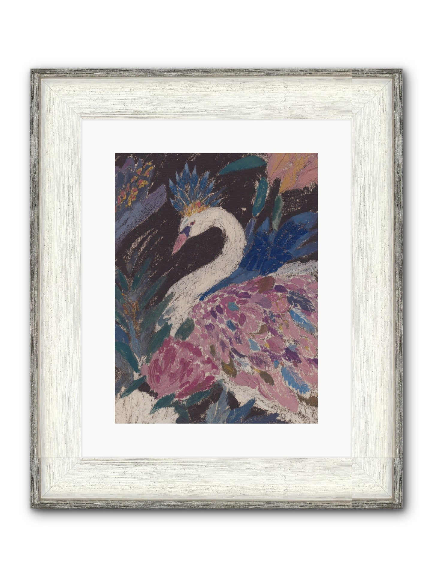 Candles At Midday Framed Print - Driftwood White 12x16