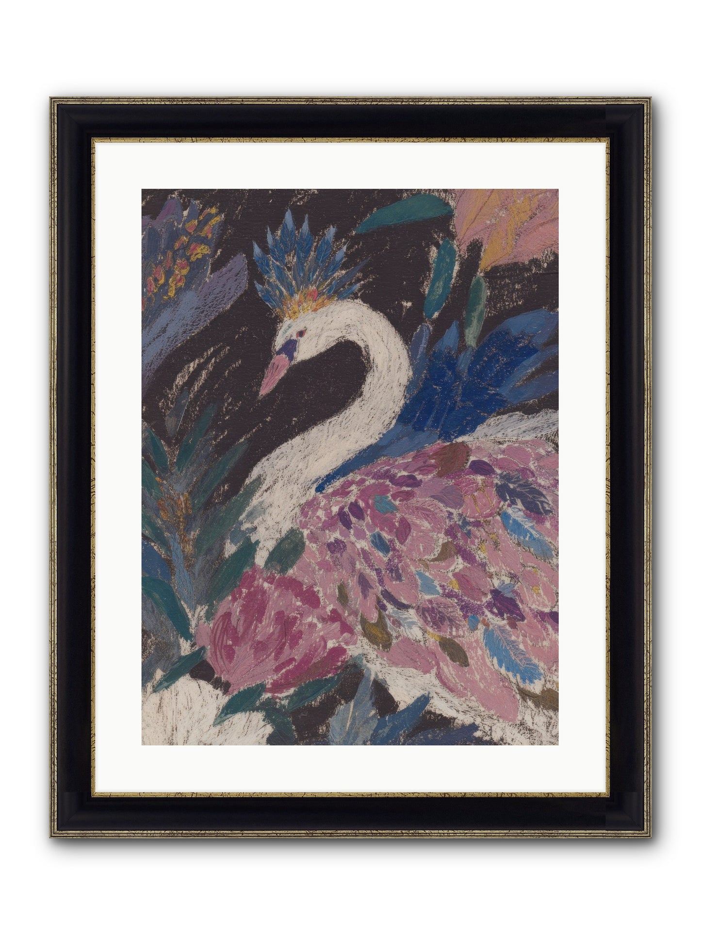 Candles At Midday Framed Print - Black & Gold 18x24