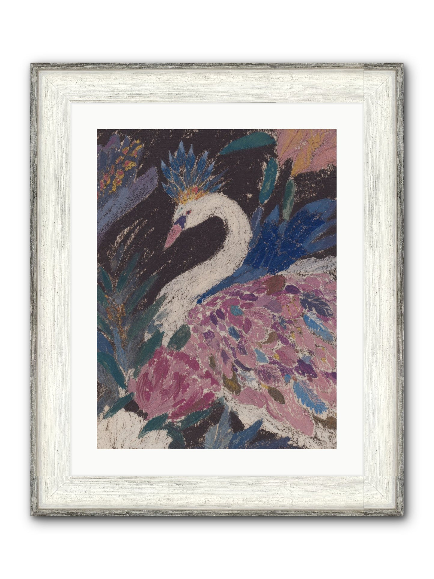 Candles At Midday Framed Print - Driftwood White 18x24